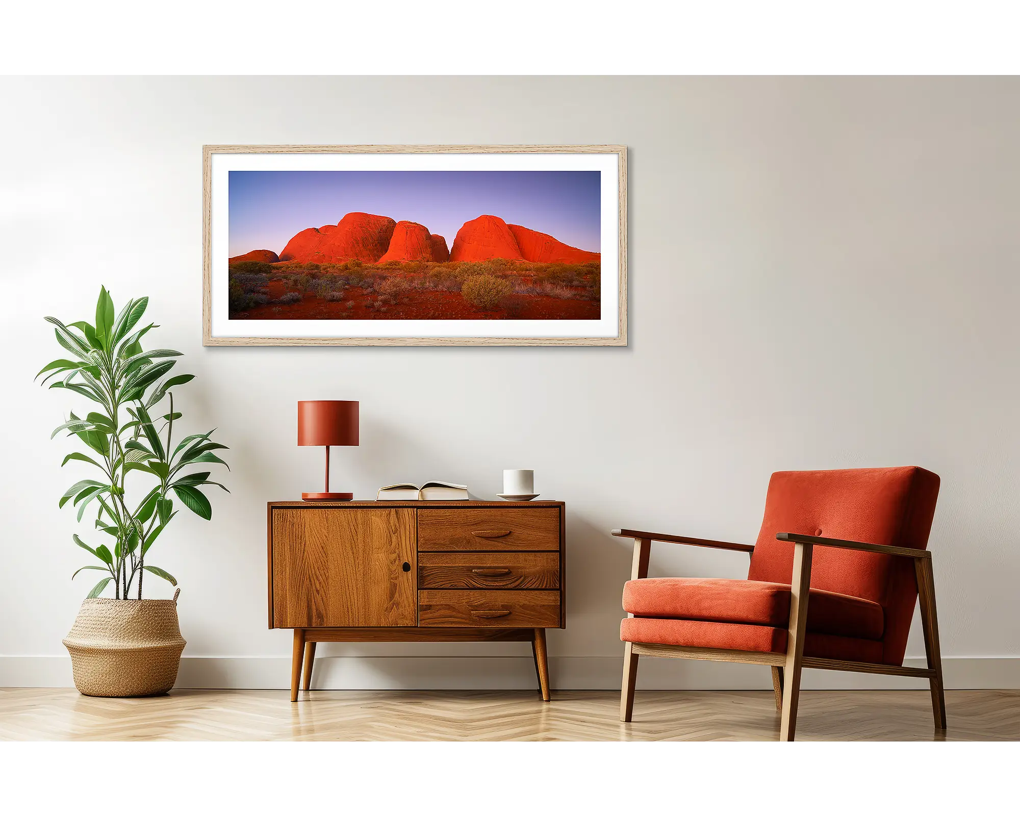 Ancient Land. Sunset at Kata Juta, central Australia, Northern Territory, Australia. 