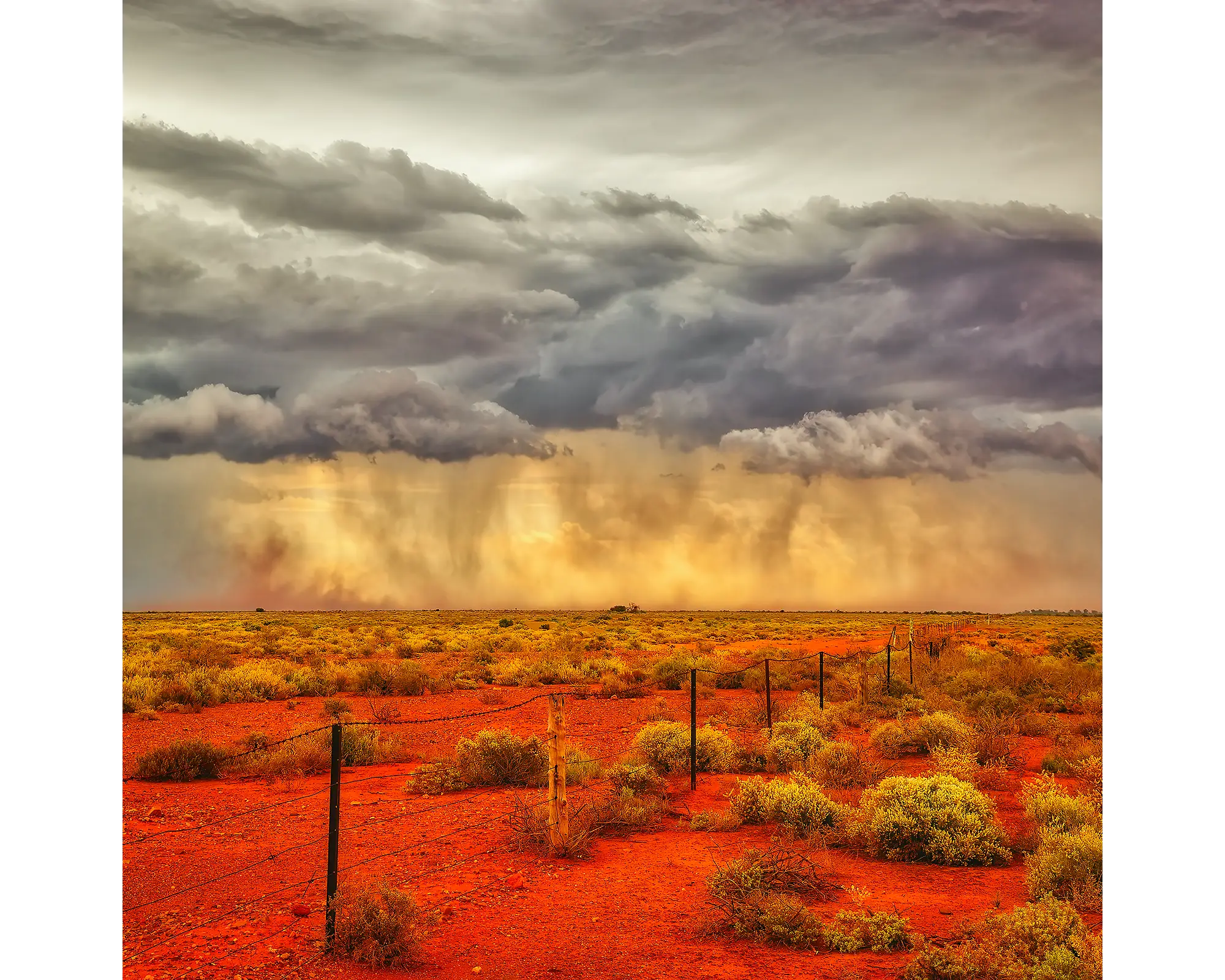 Approaching Storm acrylic block outback South Australia.