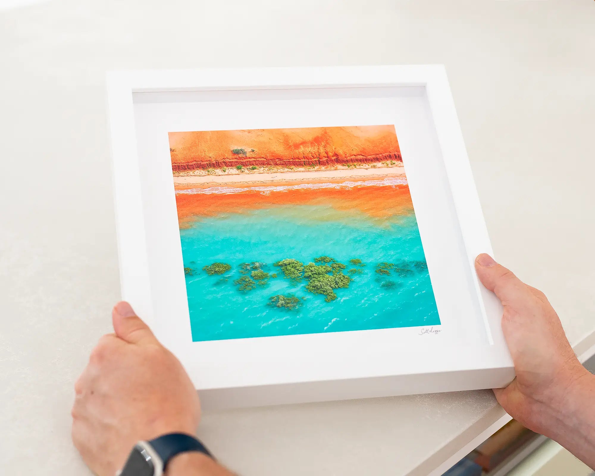 Aerial view of Broome Beach, The Kimberley, Western Australia.