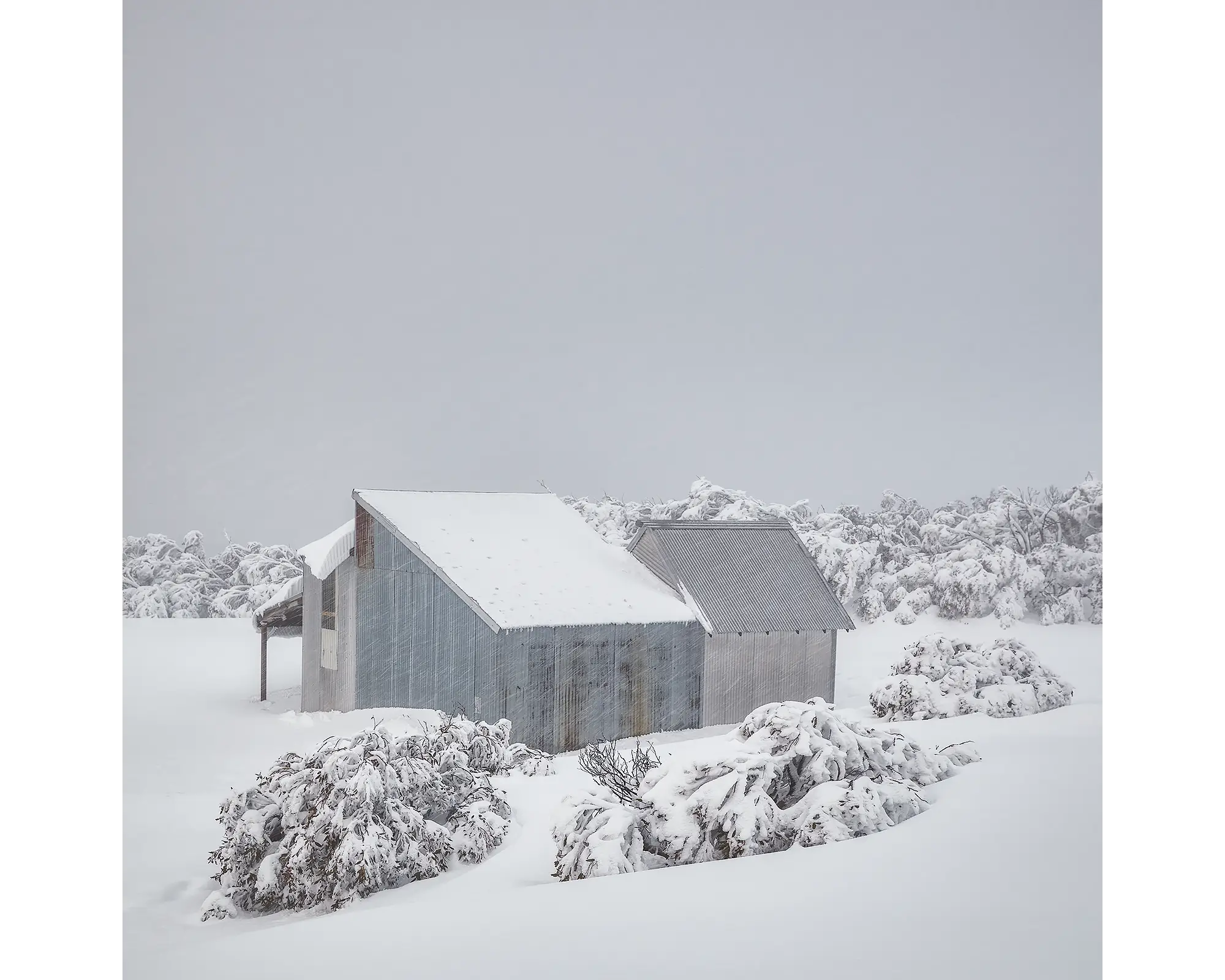 Blowhard Hut in snow, Mount Hotham.