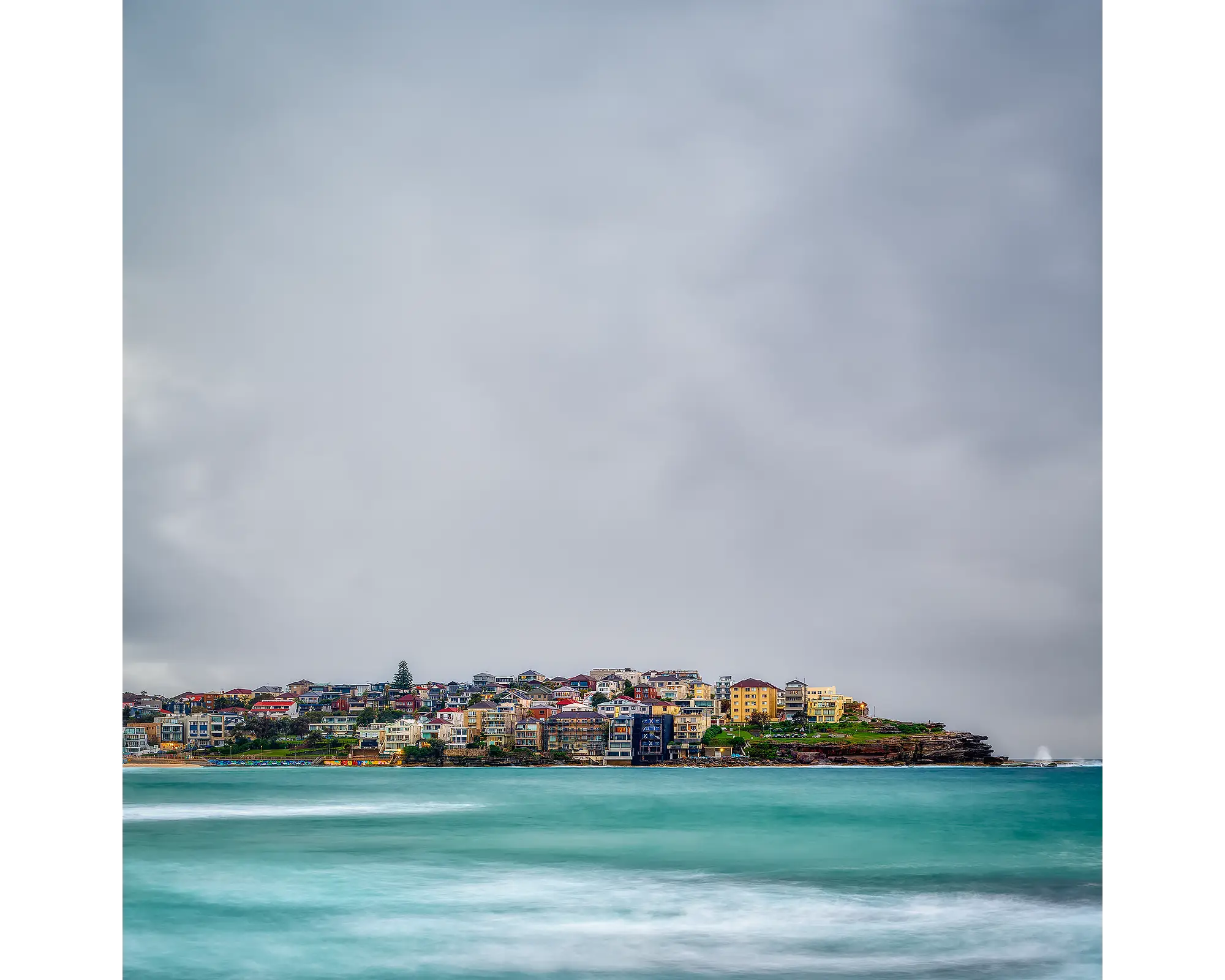 Bondi Views acrylic block - Sydney coastal artwork.