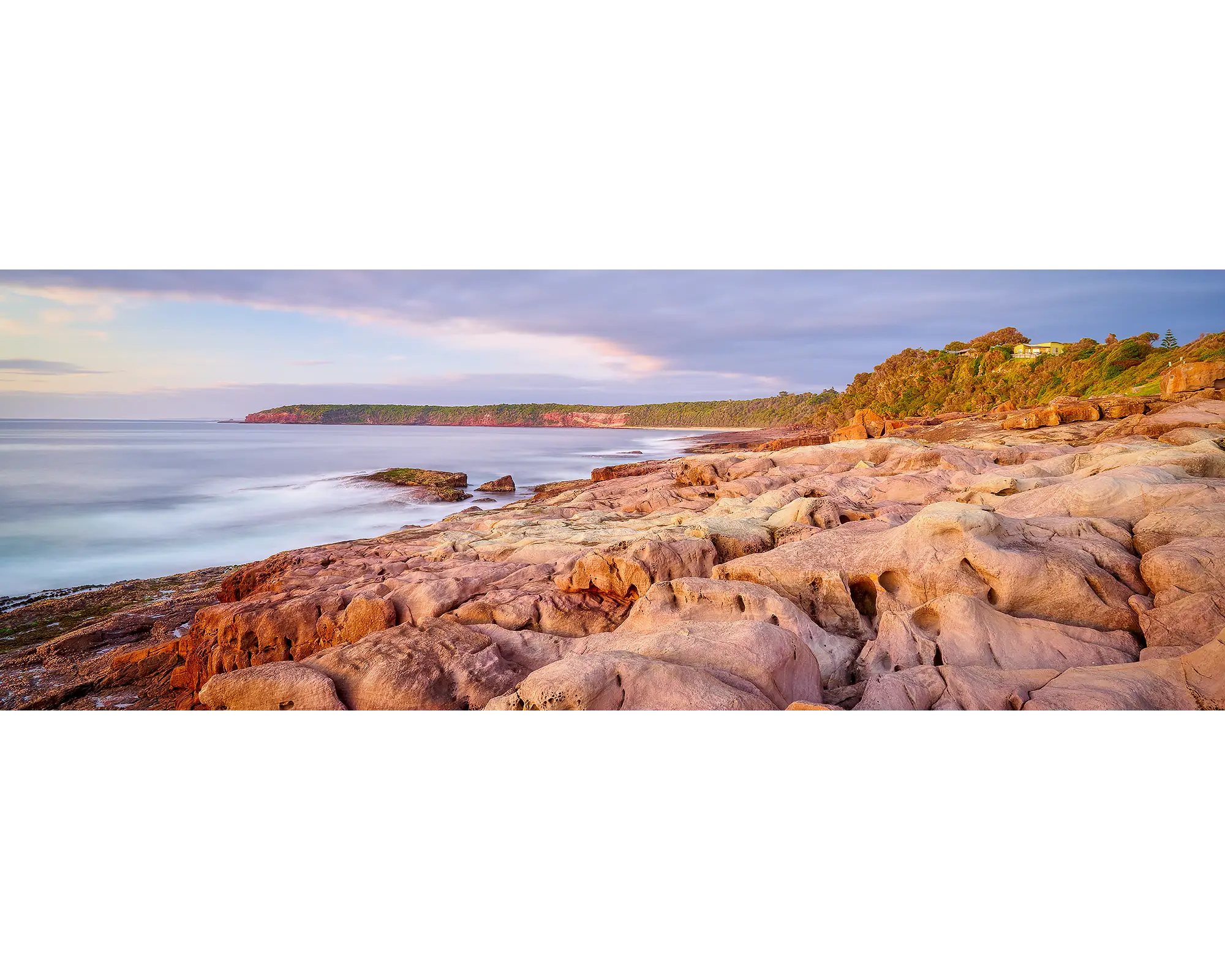 Breaking Through. Sunrise at short point Merrimbula.