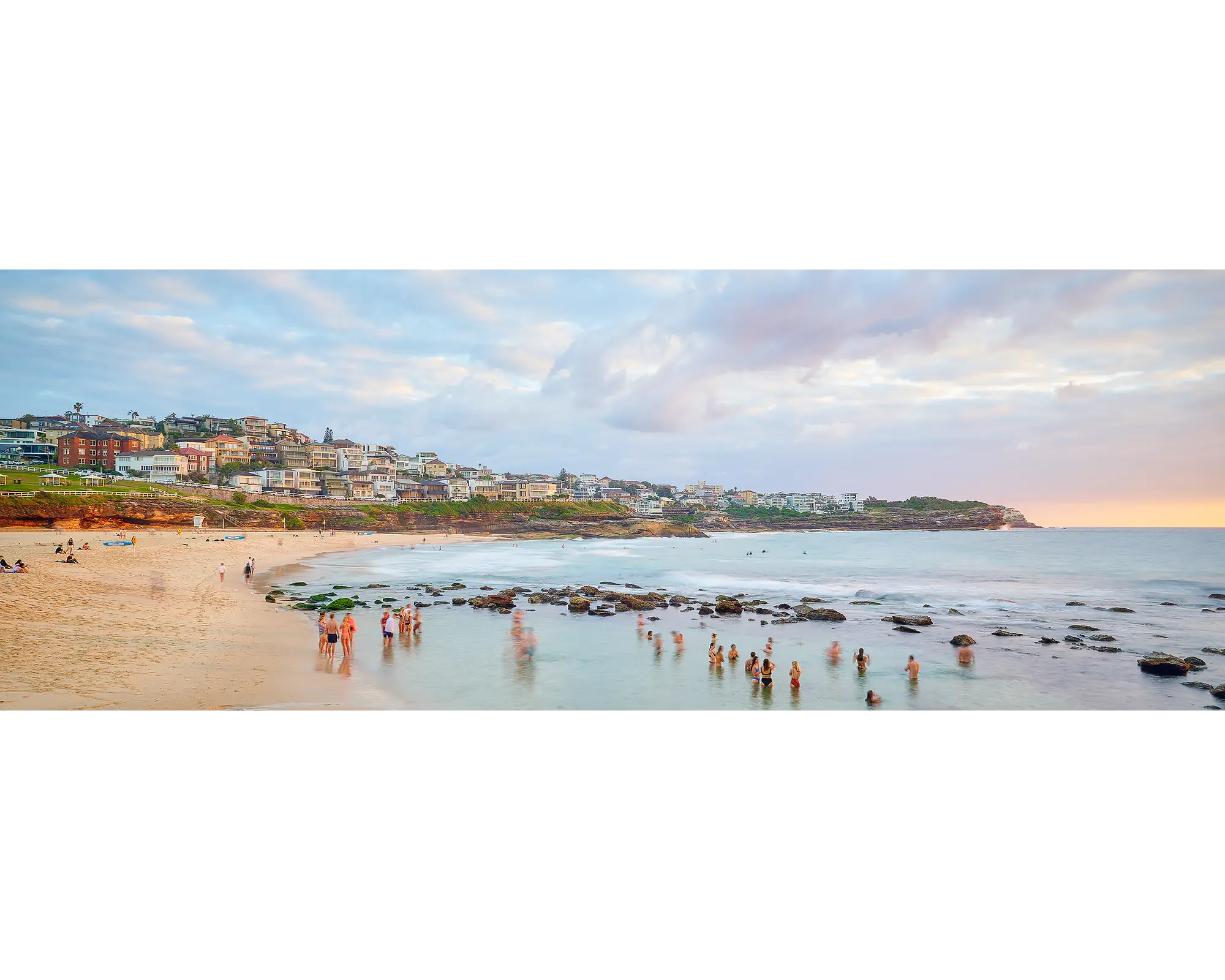 Bronte Gathering. Bronte beach with summers at sunrise, New South Wales.