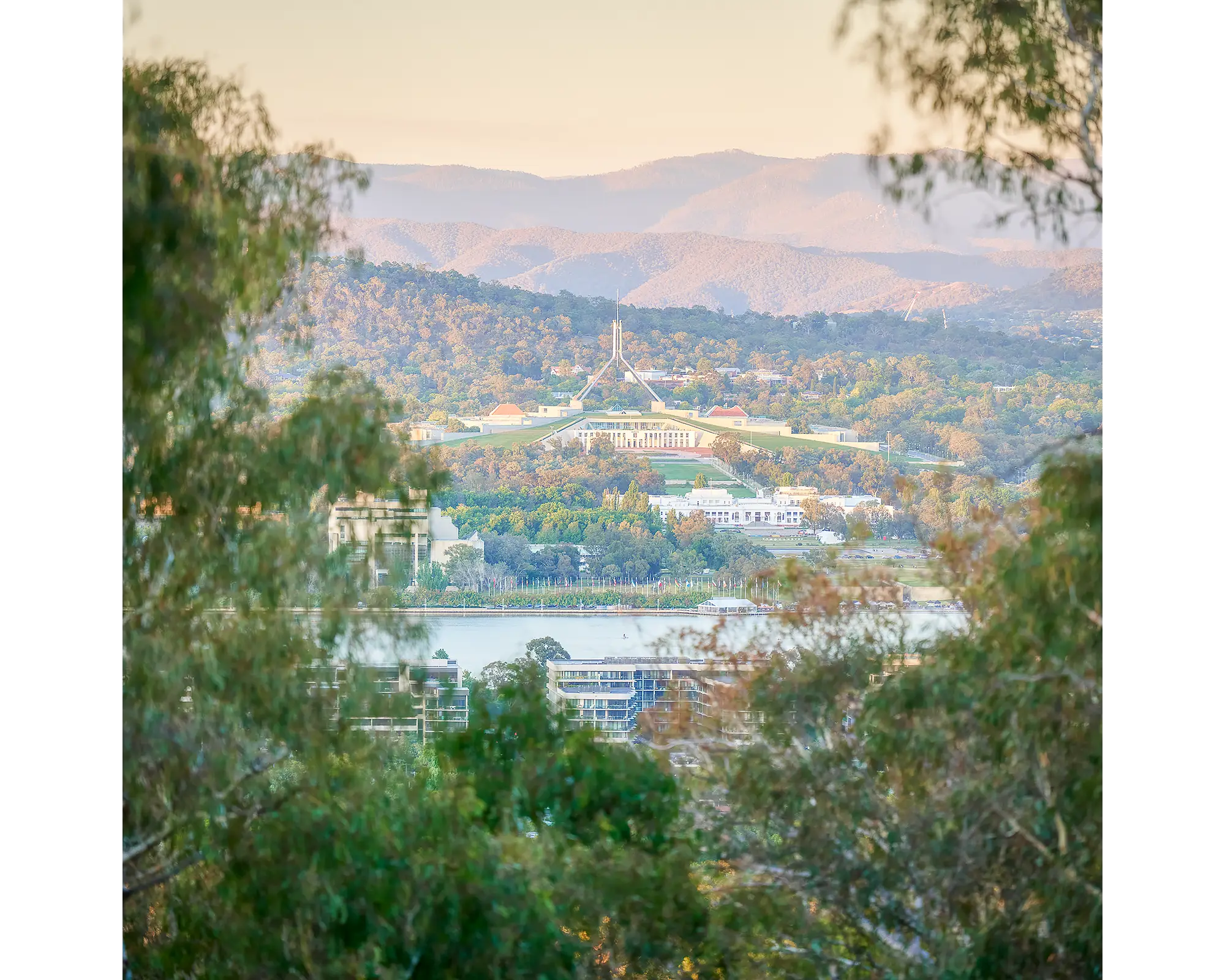 Capital View acrylic block - Canberra Parliament House artwork.