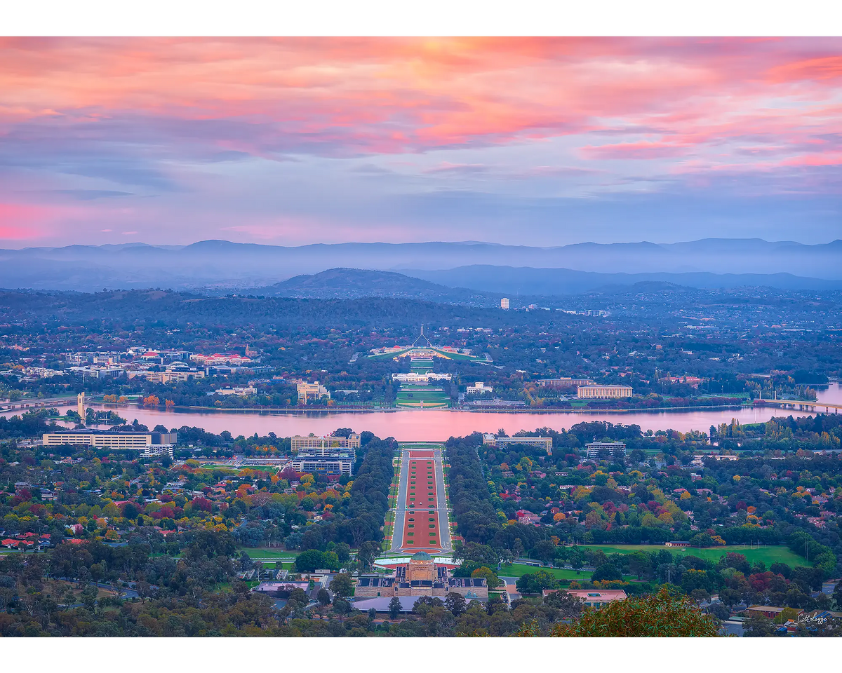 Colours OF Canberra. 1000 piece jigsaw puzzle reference image.