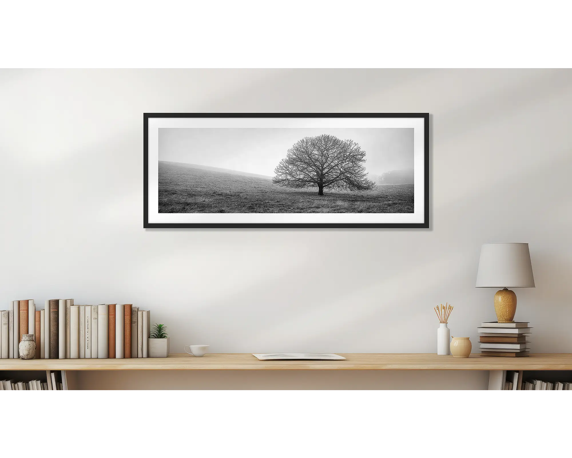 Country Mist. Tree in fog, Stanley, Victoria, Australia.