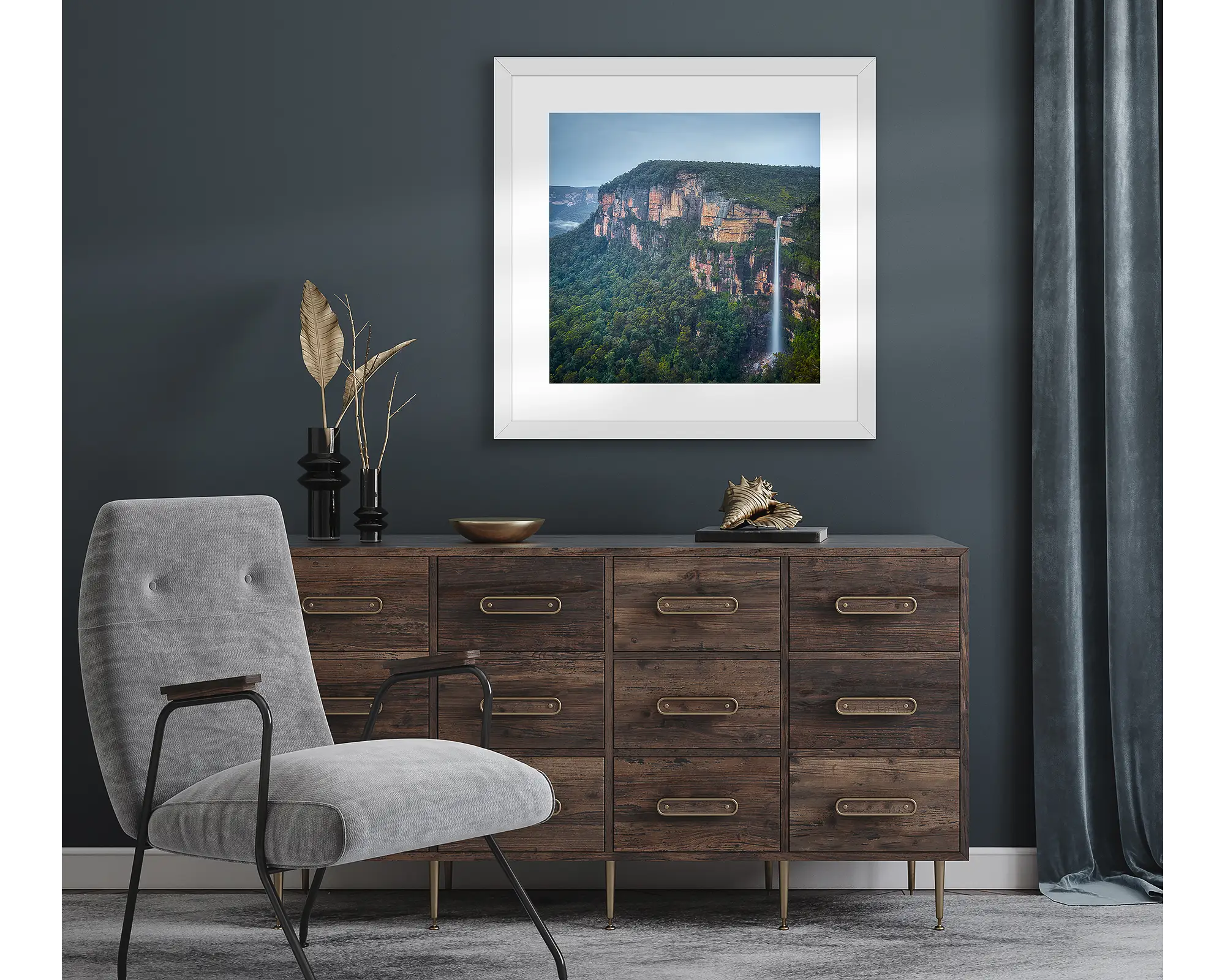 Edge Of Time - Bridal Veil Falls, Govetts Leap, Blue Mountains, New South Wales, Australia.