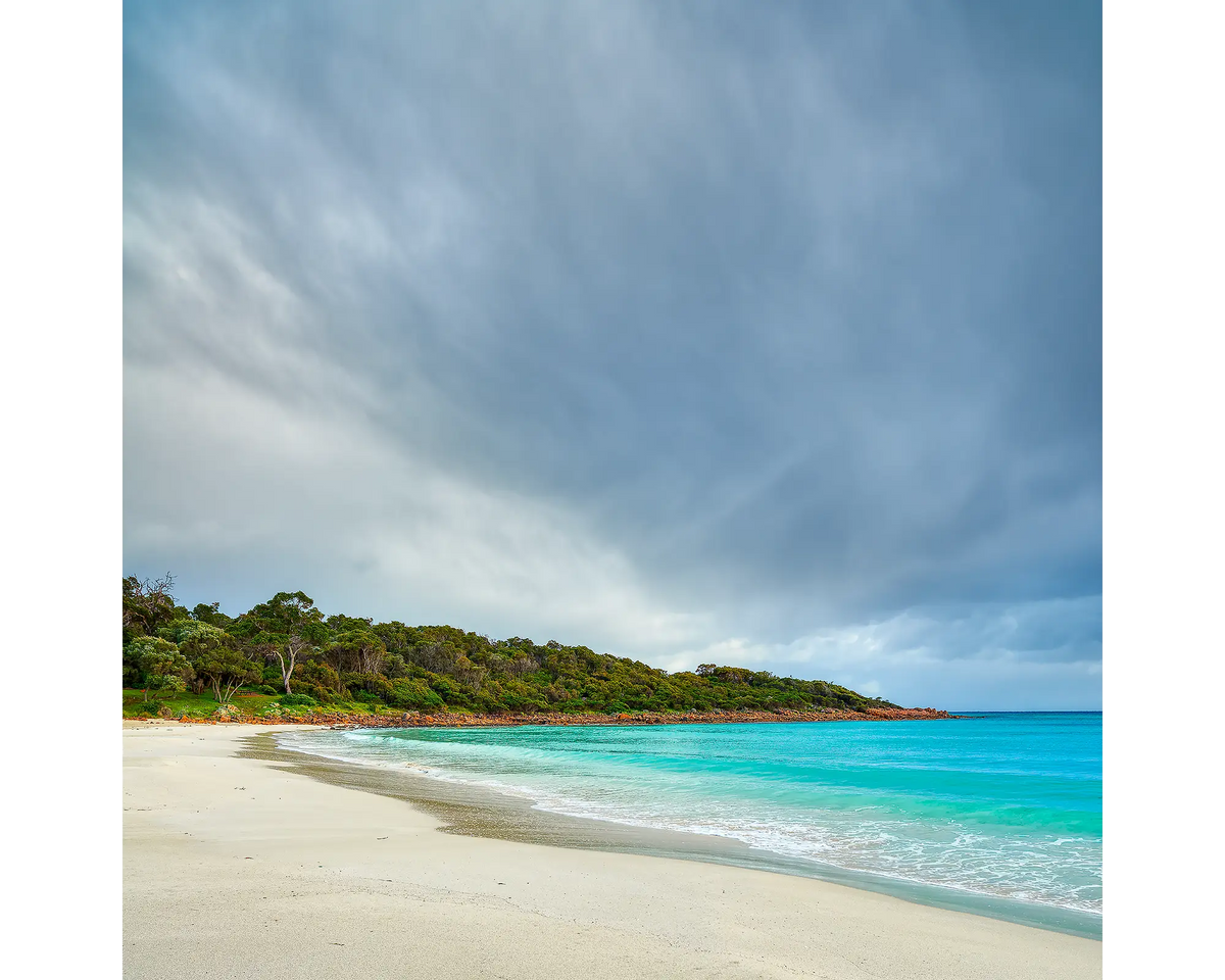 Cloudy sunrise at Meelup Beach, Geographe Bay, WA.