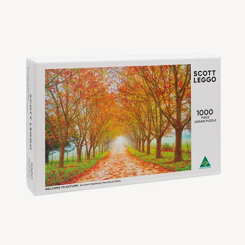 Gift for her. Welcome To Autumn 1000 piece jigsaw puzzle.