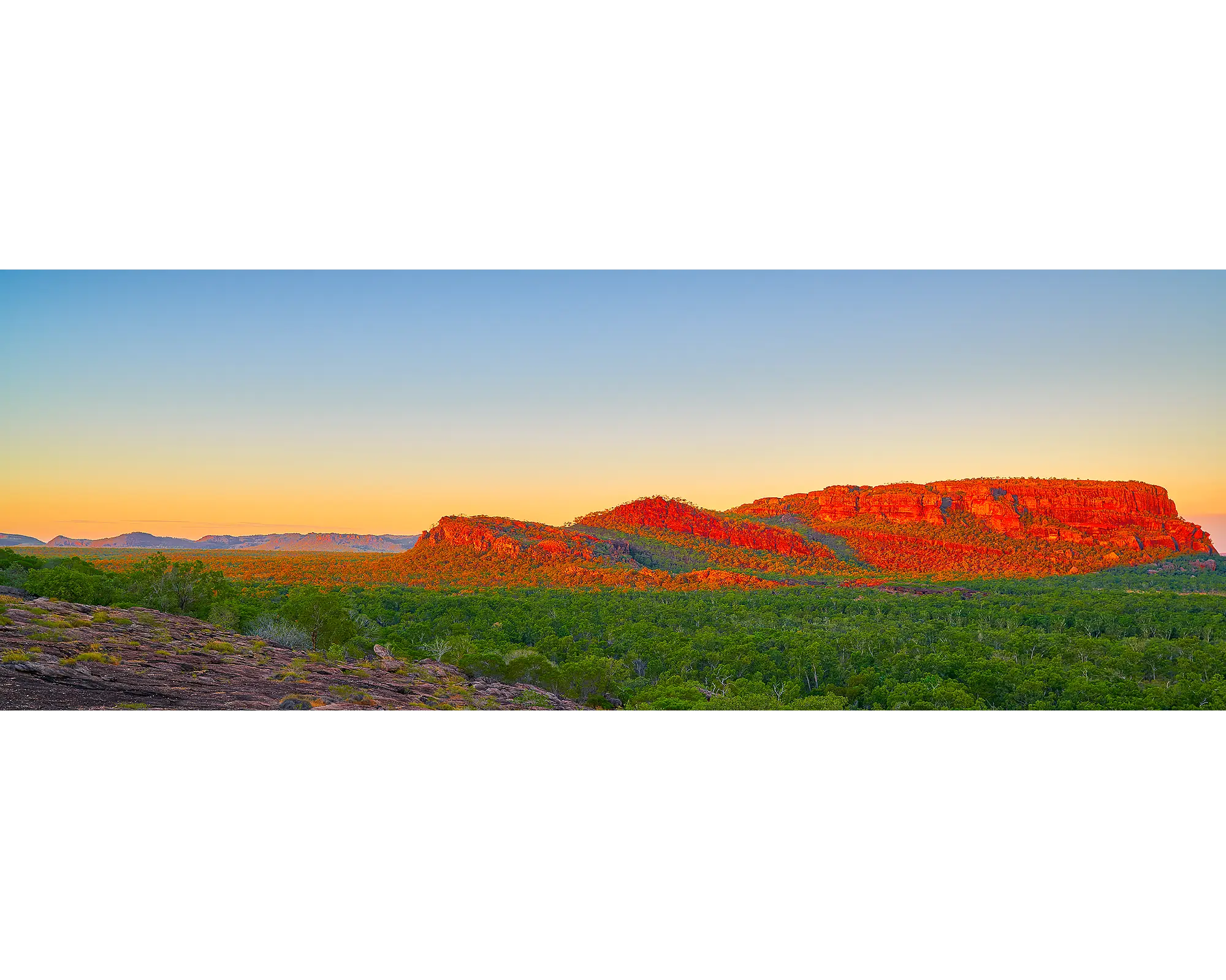 Sunset over Nourlangie Rock (Burrungguy), Kakadu National Park, NT. 