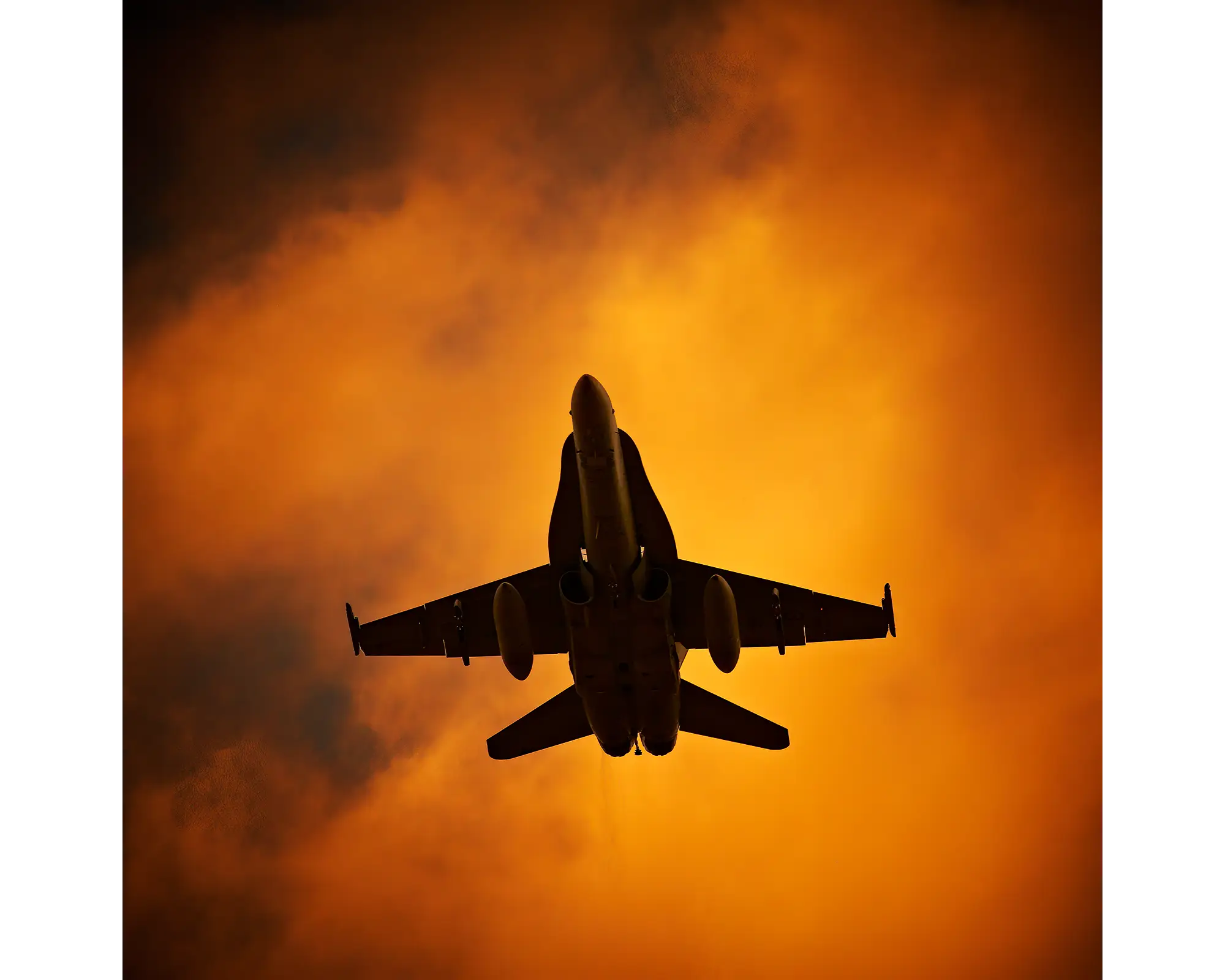 Hornet acrylic block - F/A-18 Hornet at sunset.