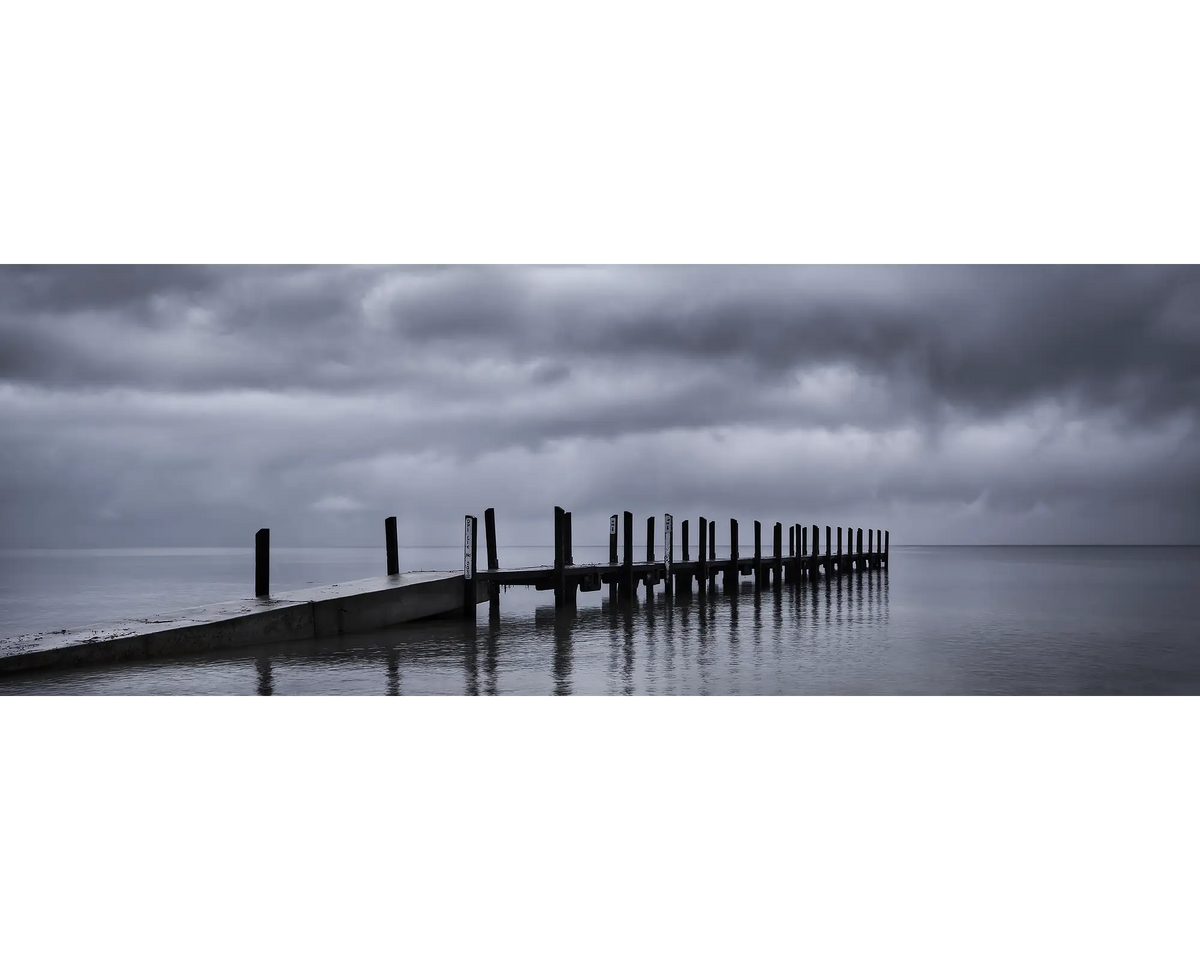 Storm clouds over Quindalup Jetty, Geographe Bay, WA. 