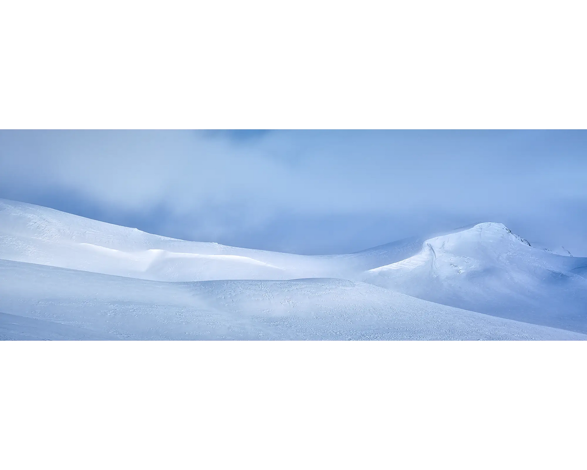 Isolated. Main Range with winter snow in Kosciuszko National Park, New South Wales.