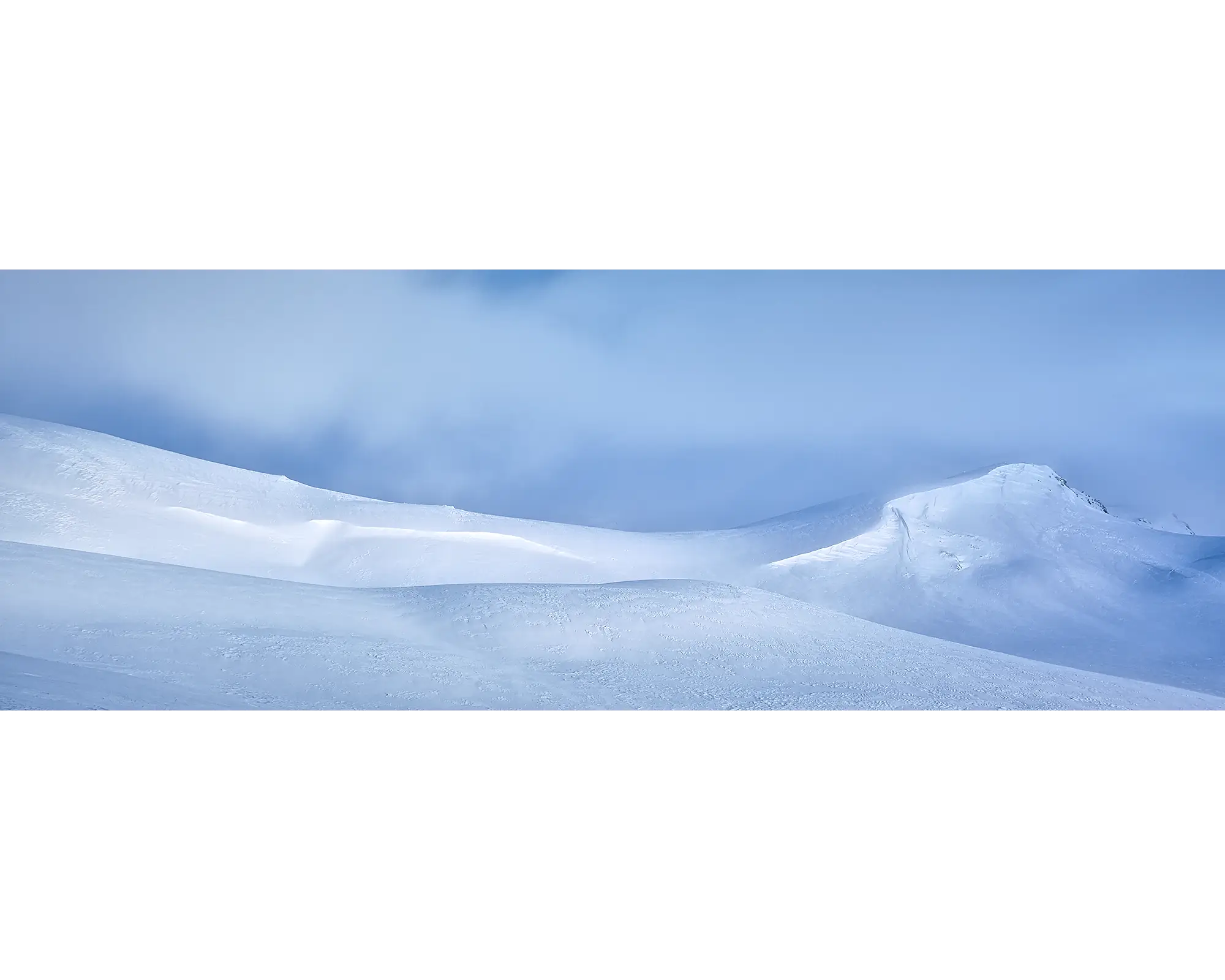 Isolated. Main Range with winter snow in Kosciuszko National Park, New South Wales.