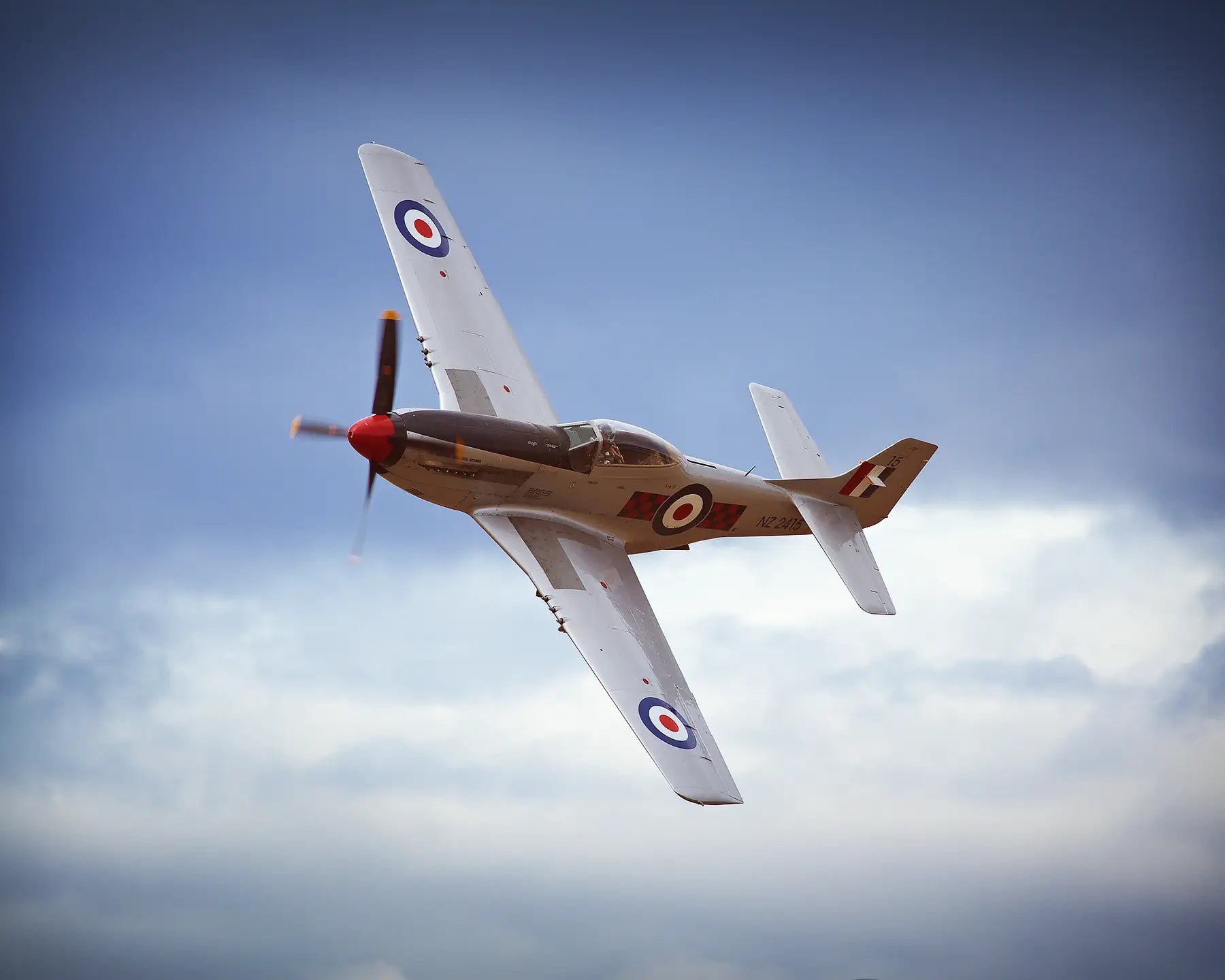 Kiwi Warbird. Acrylic block of P-51 Mustang. Australian aviation artwork.