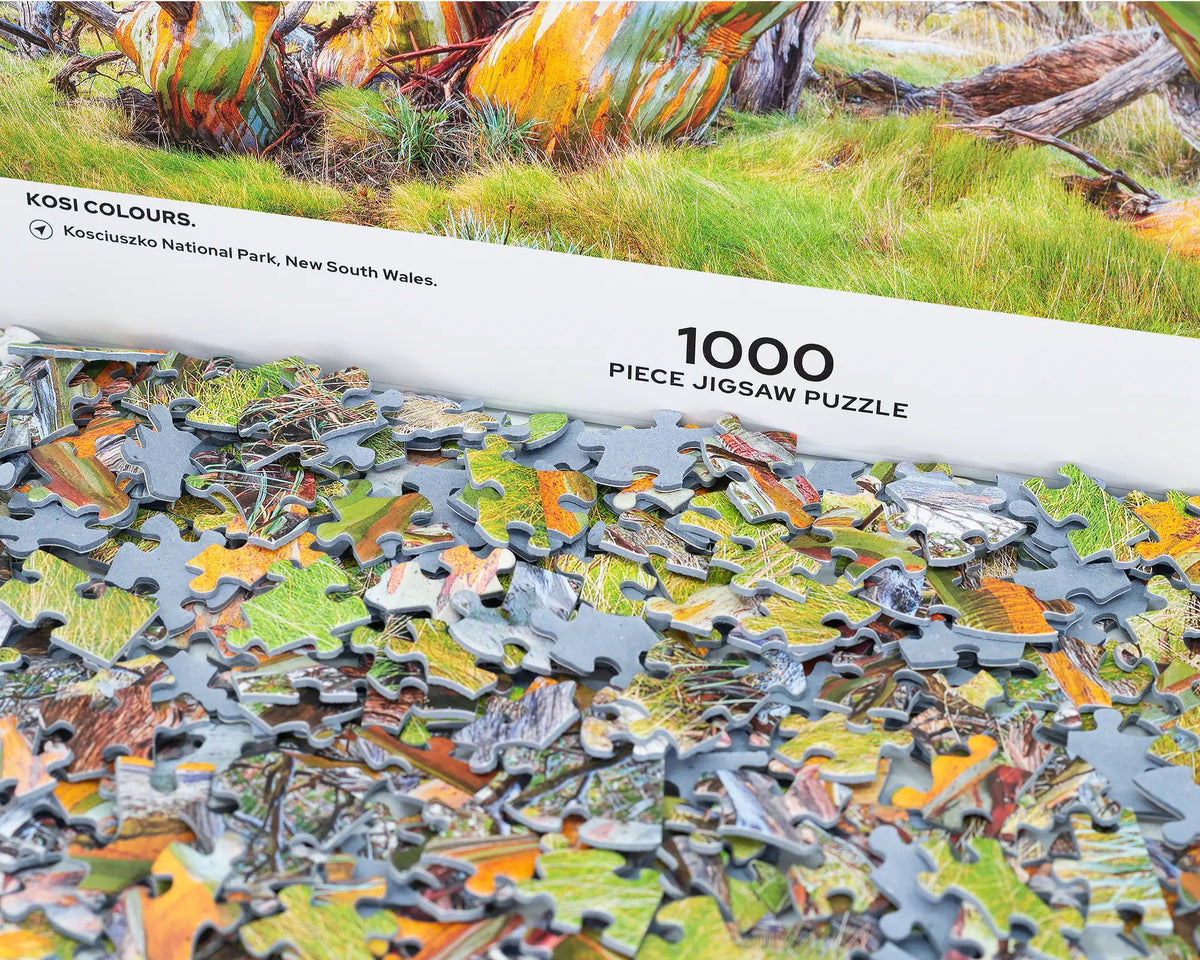 Kosi Colours. 1000 piece jigsaw puzzle. Box and pieces.