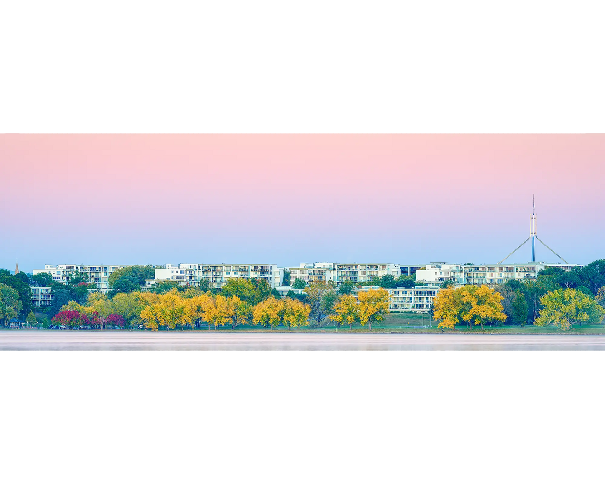 Landmark Apartments. Sunrise over the landmark apartments in Barton, Canberra.