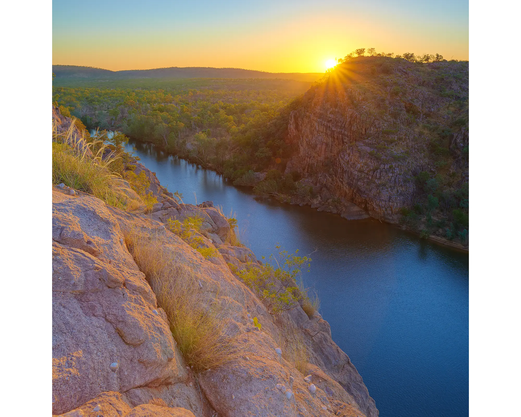 Last Light acrylic block. Katherine Gorge artwork. 