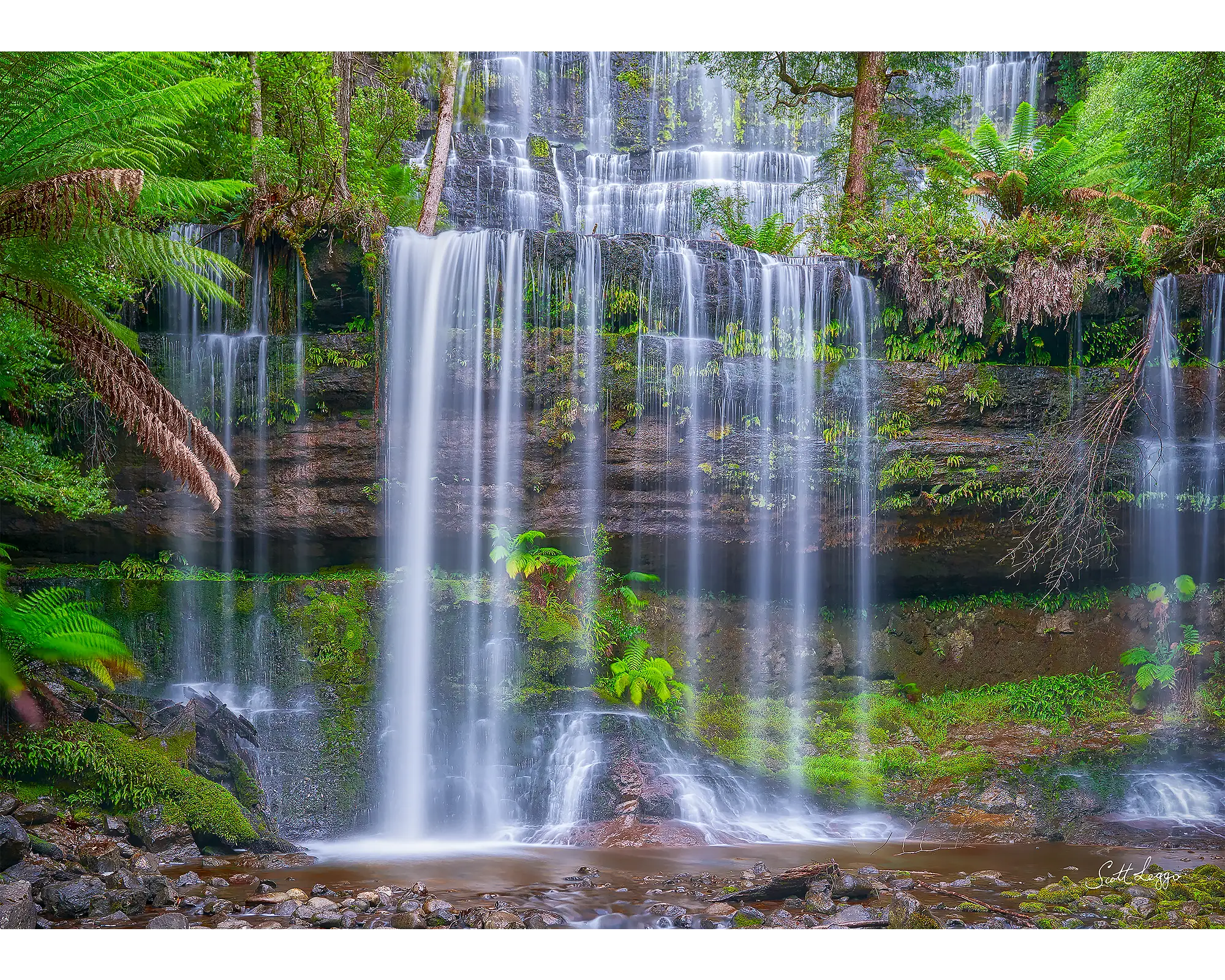 Layers, Russell Falls, Mount Field National Park, Tasmania.