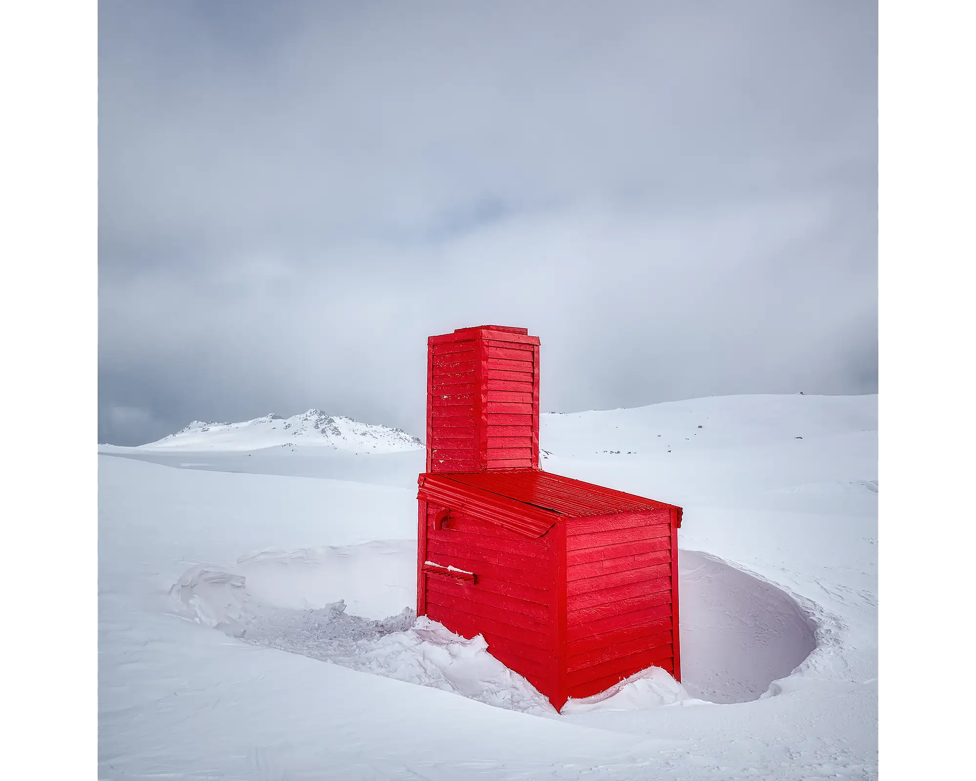 Little Red acrylic block - Cootapatamba Hut, Kosciuszko National Park, NSW. 