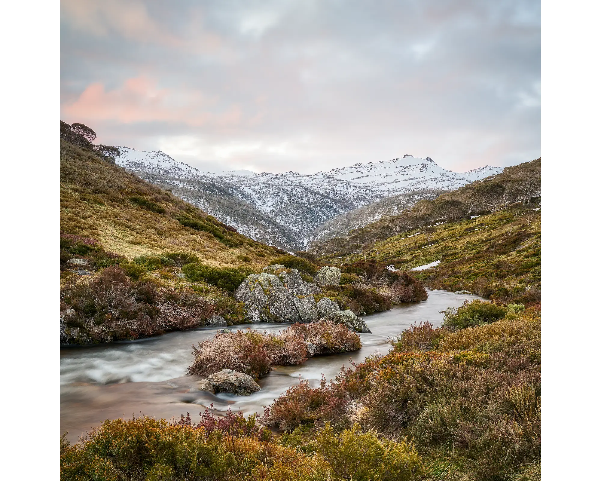 Looking Up acrylic block - Thredbo River artwork. 