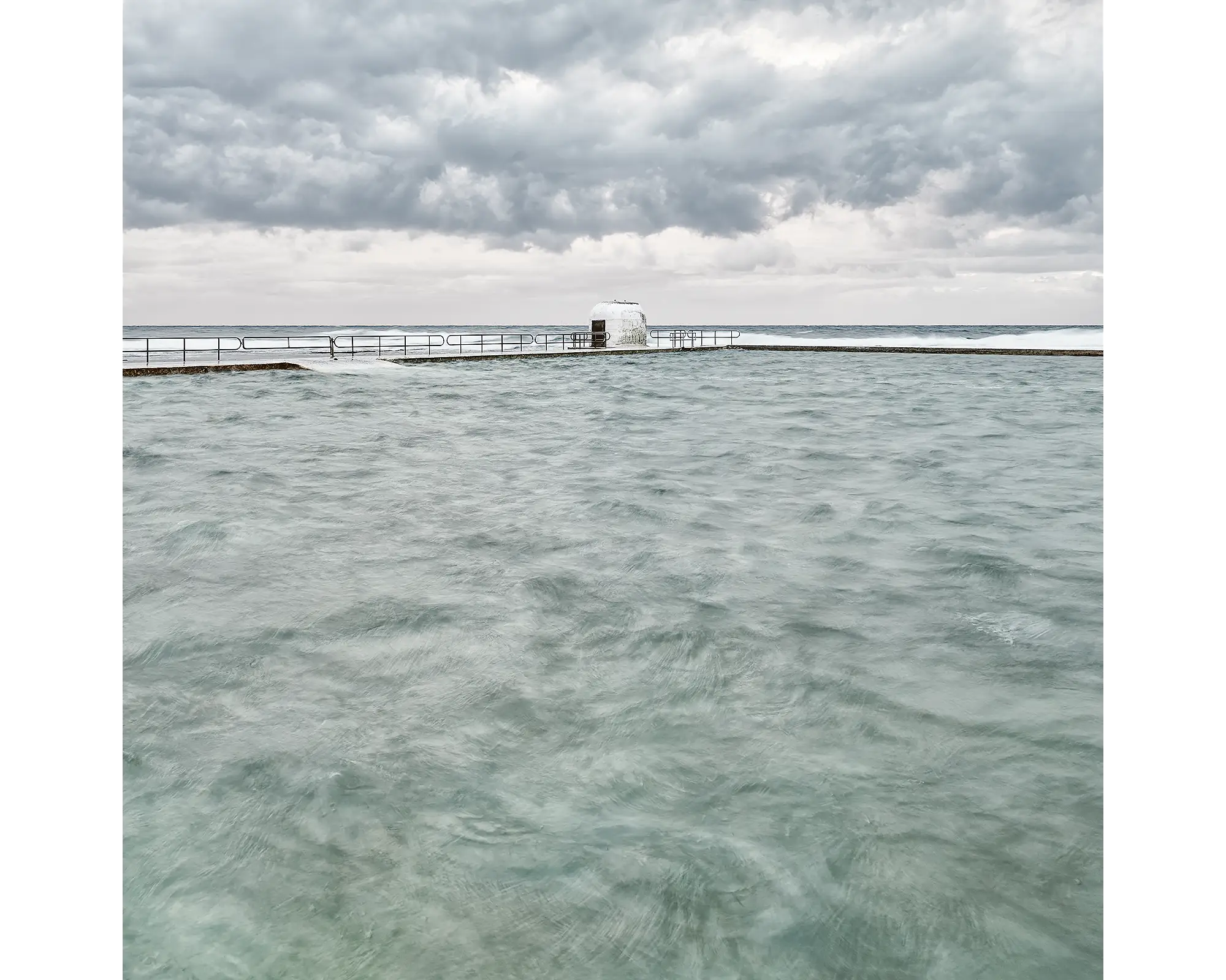 Moody Merewether acrylic block - Merewether Ocean Baths artwork. 