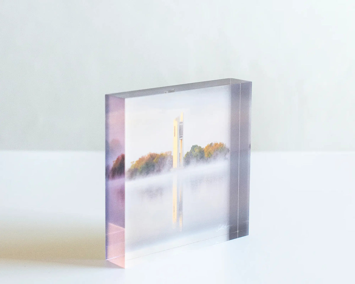 Morning Fog - Acrylic Block - National Carillon, Canberra, Australia