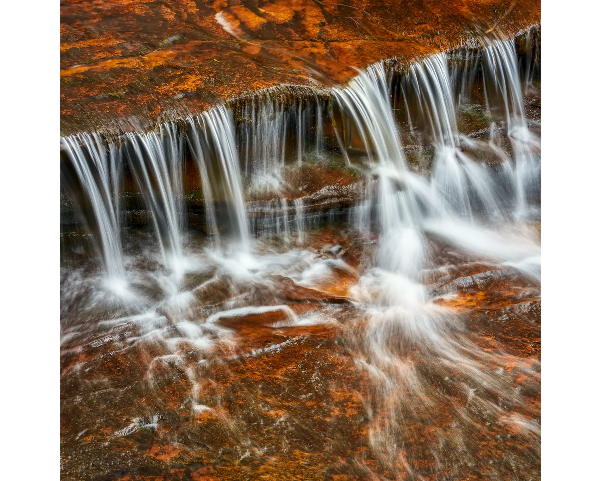 Jamison Creek flowing over rocks, Blue Mountains National Park, NSW. 