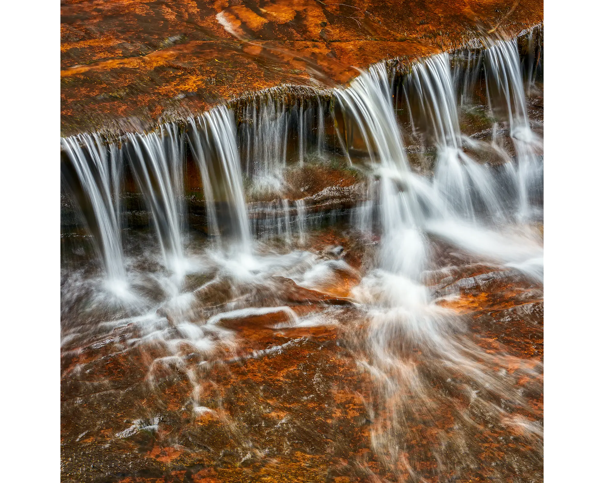 Jamison Creek flowing over rocks, Blue Mountains National Park, NSW. 