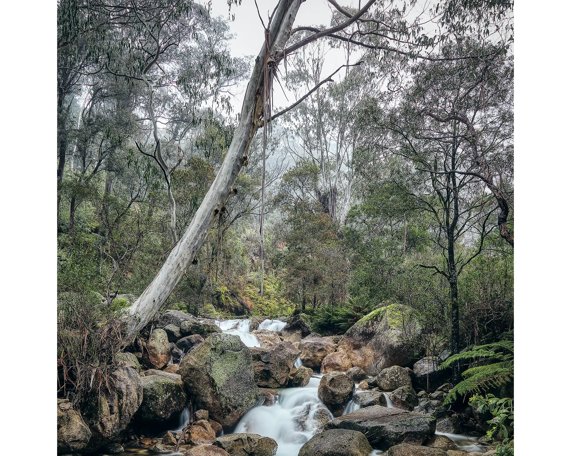 Mountain Flow acrylic block - Mount Buffalo artwork.