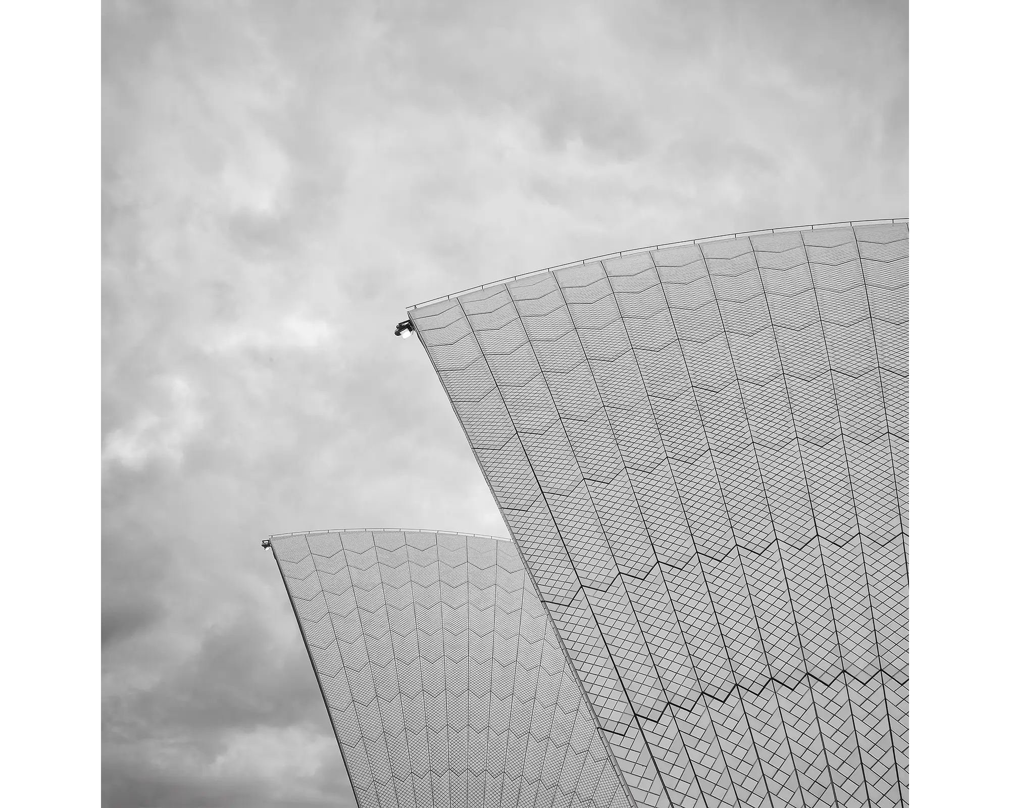 Close up of the sails of Sydney Opera House, Sydney, NSW.