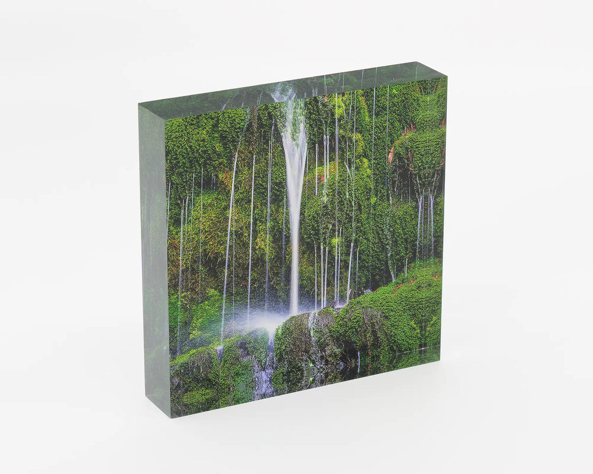 Otway Flow acrylic block - Erskine Falls, Great Otway National Park artwork. 