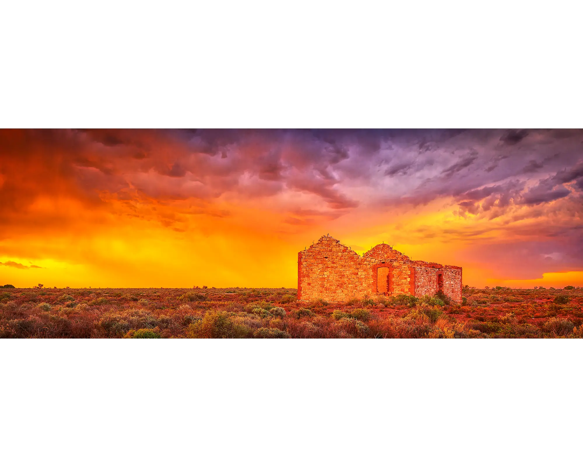 Ruins of an old farmhouse in outback South Australia. 