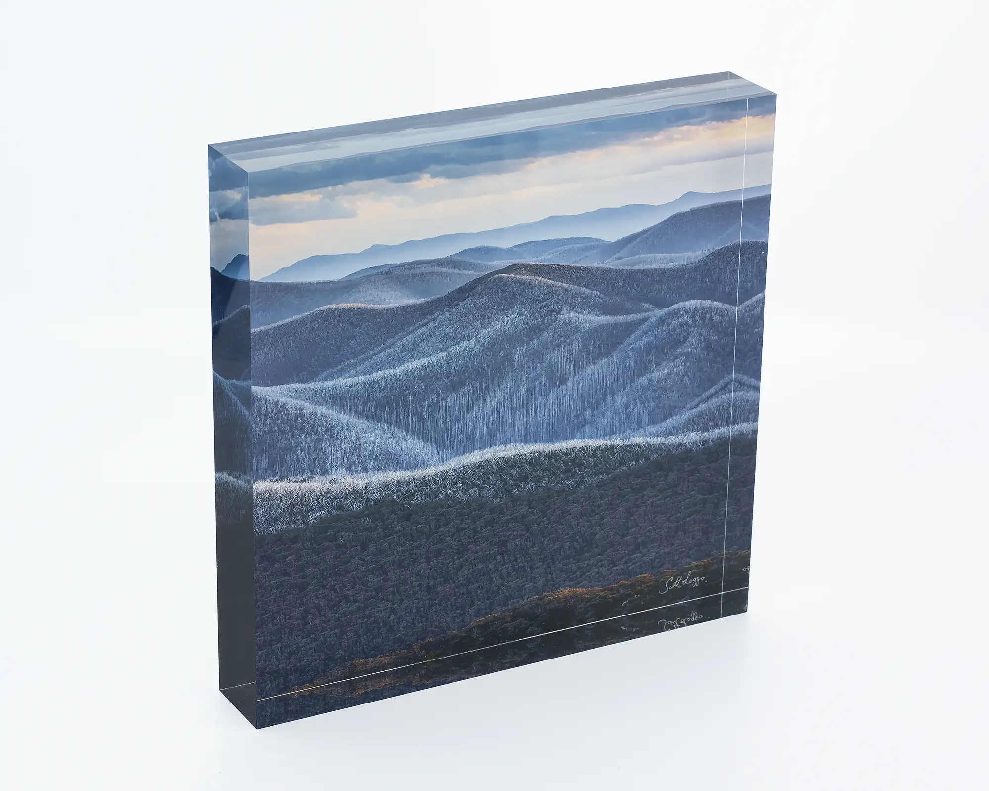 Rise and Fall acrylic block- Victorian High Country artwork. 