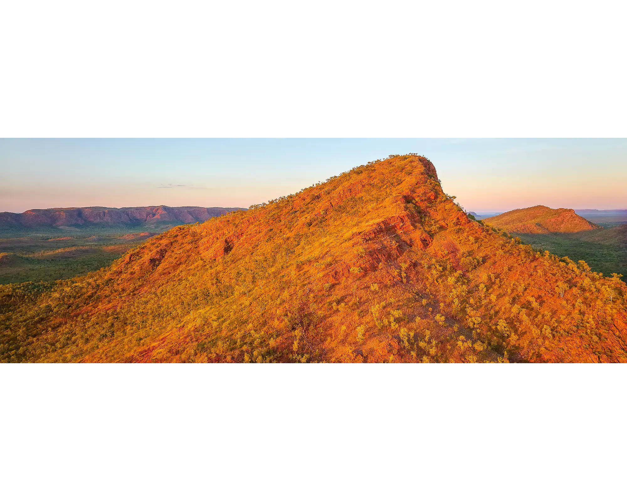 Rise. Sunrise on rock formation in the east Kimberley, Western Australia.