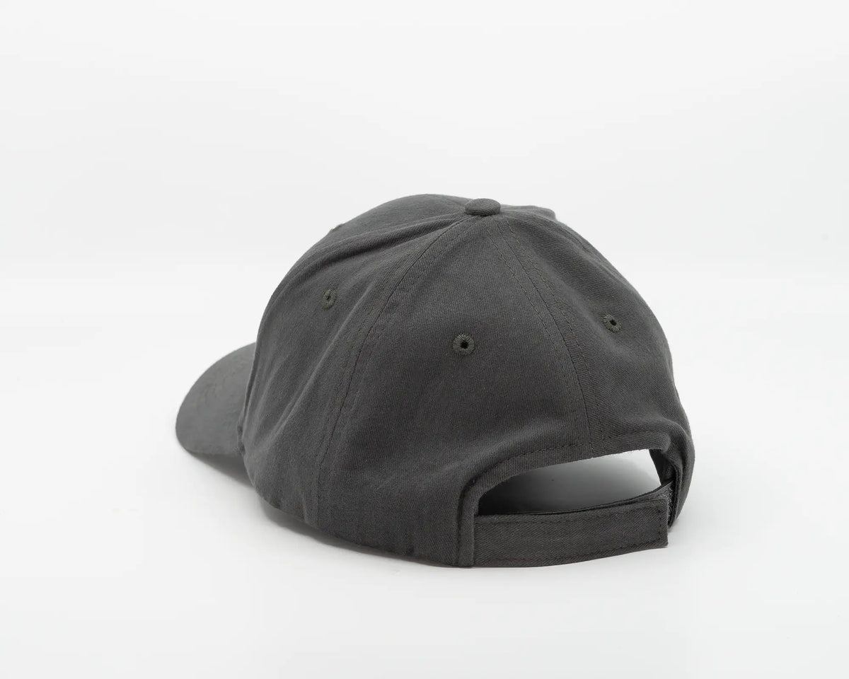 SCOTT LEGGO baseball cap in Charcoal colour. Behind view.