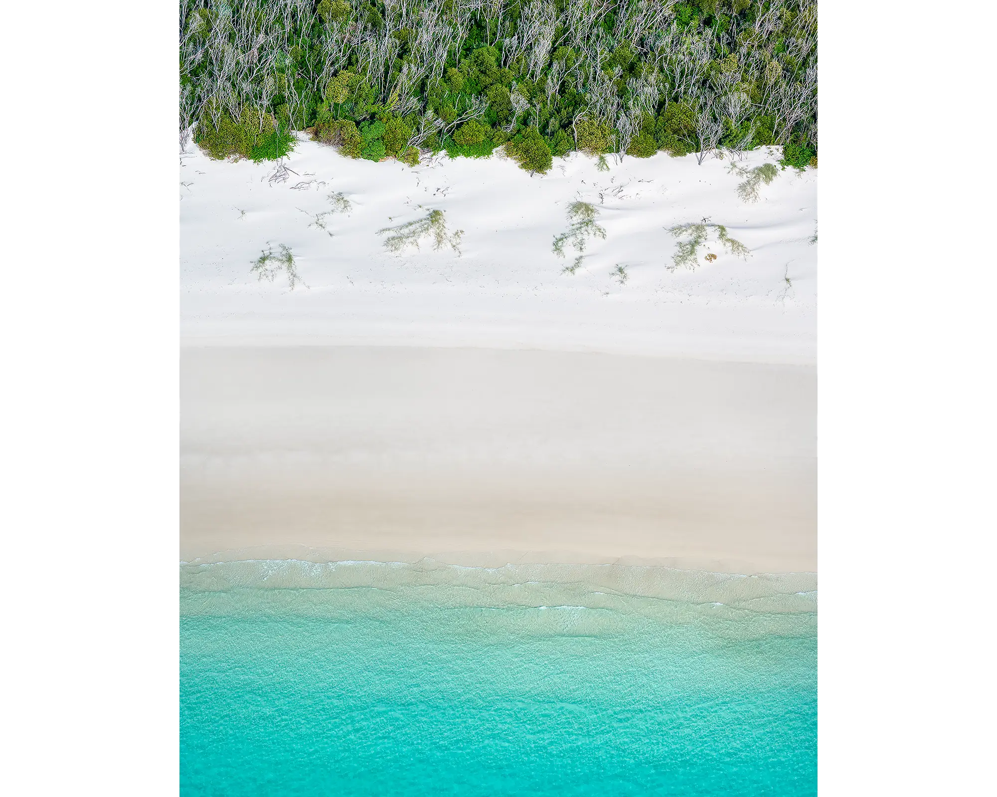 Sea Change acrylic block - Whitehaven Beach aerial artwork. 