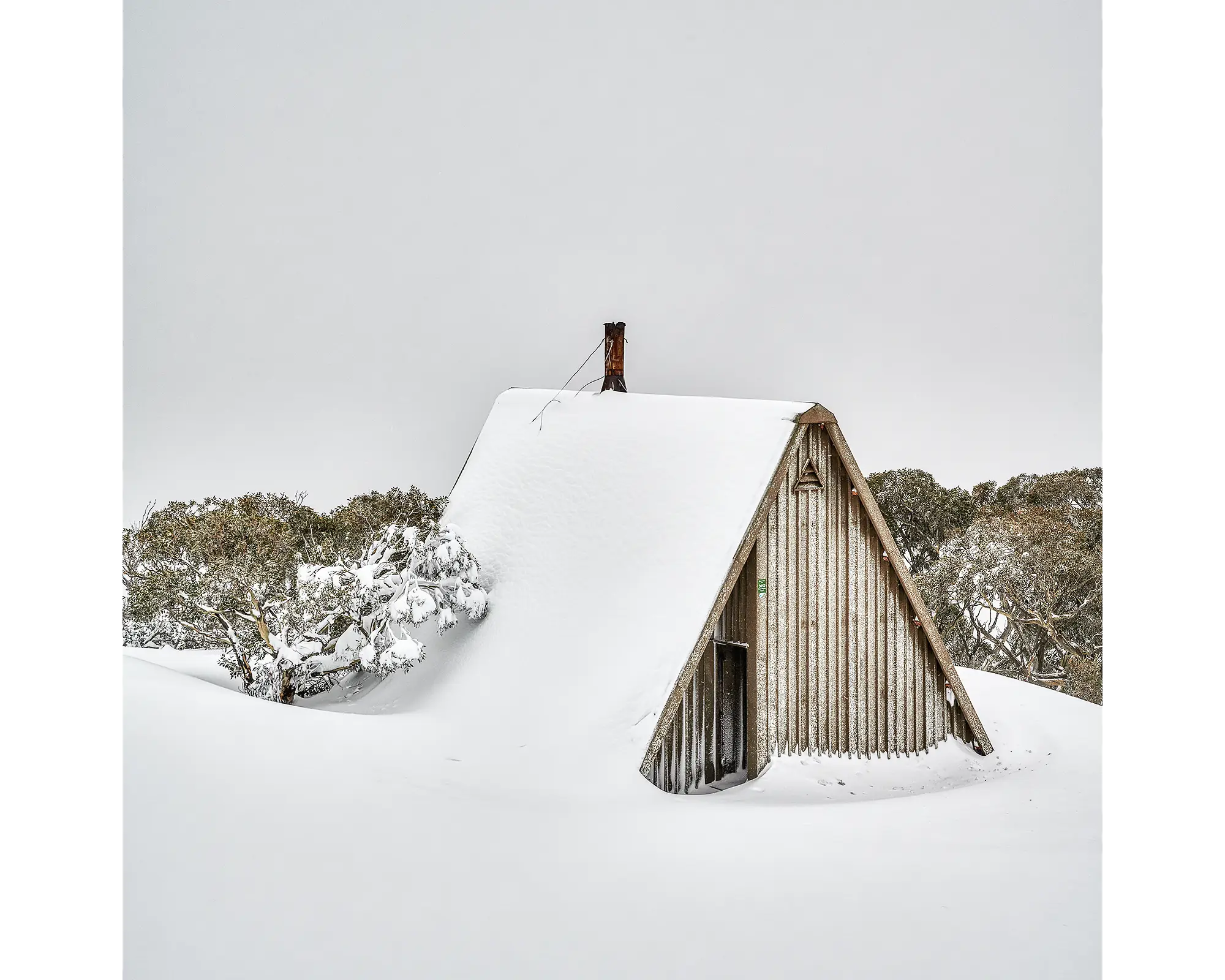 Sheltered acrylic block - Diamantina Hut, Alpine National Park, Victoria. 