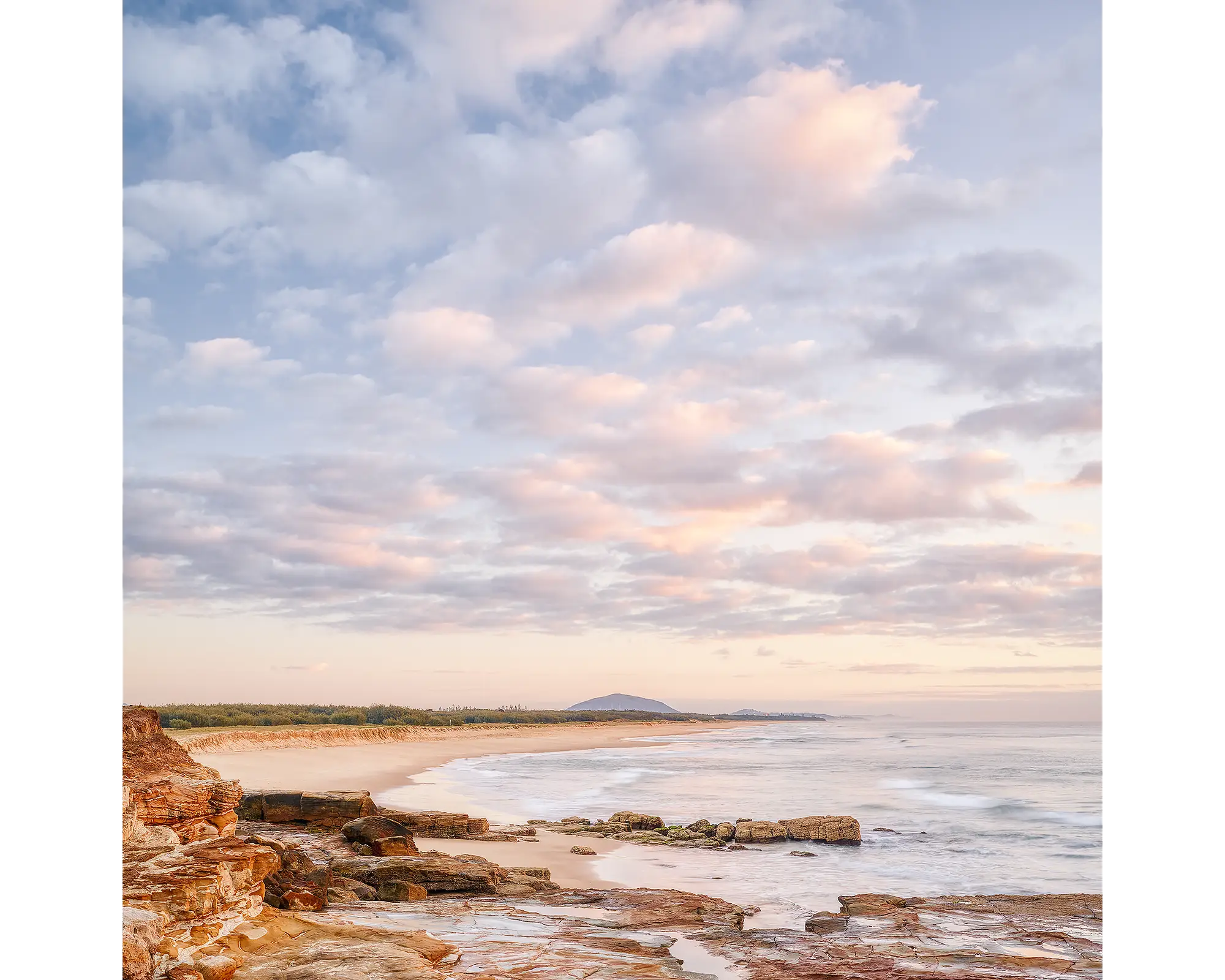 Shoreline acrylic block, Mudjimba Beach, Sunshine Coast, Queensland. 