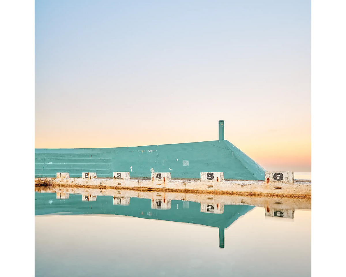 Sunset at Newcastle Ocean Baths, Newcastle, NSW. 