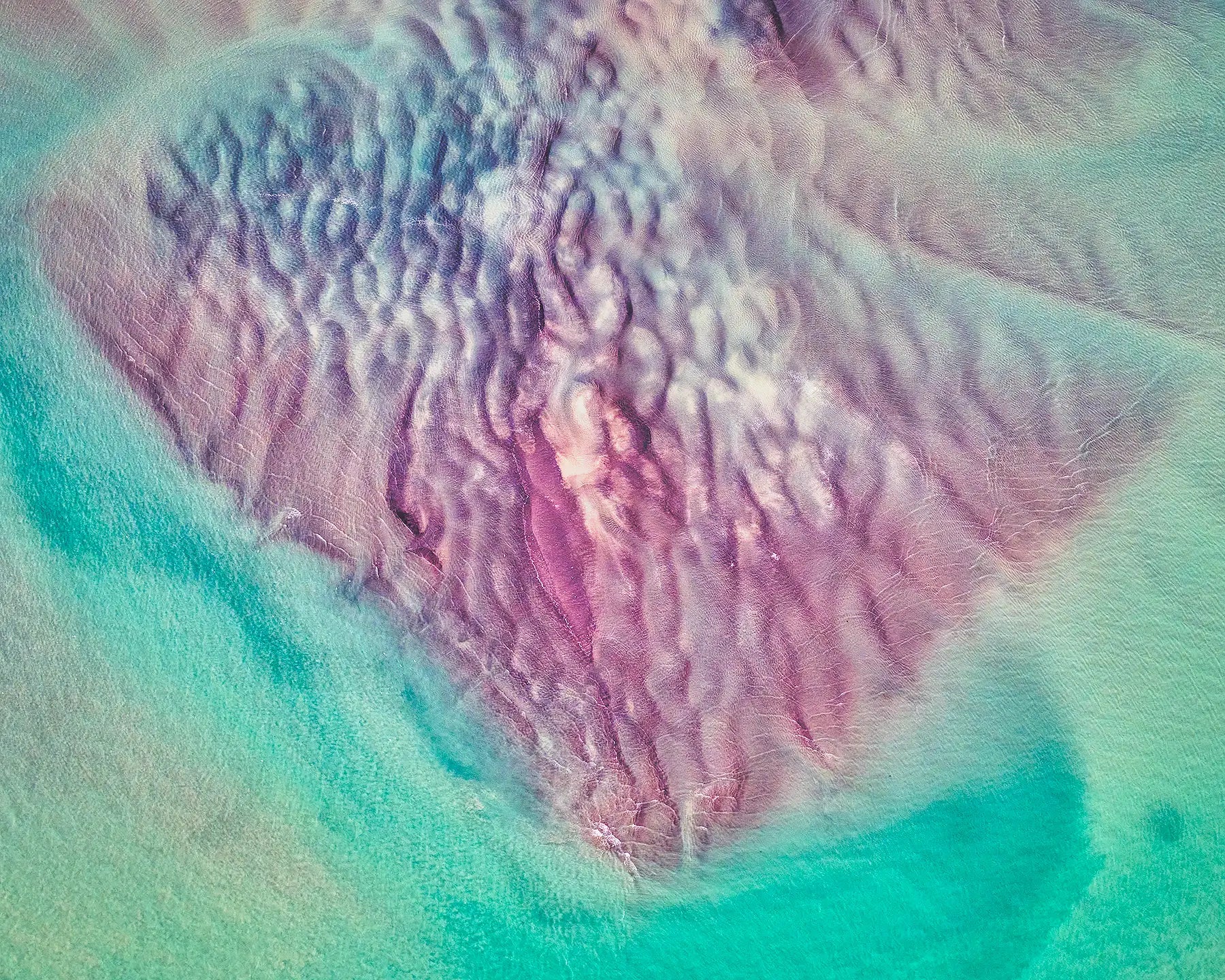 Stingray. Aerial view of tidal patterns in the Kimberley, Western Australia.