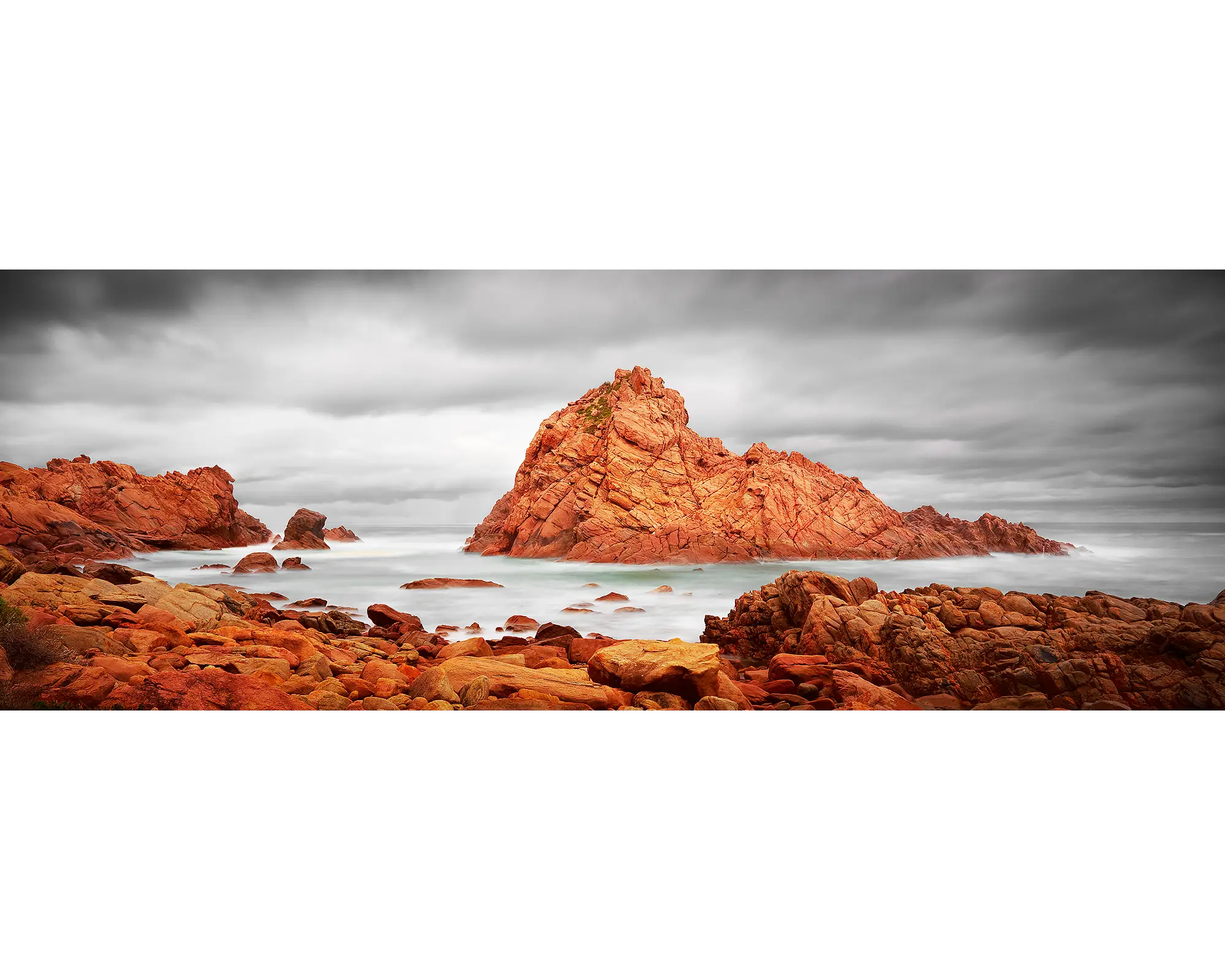 Storm clouds over Sugarloaf Rock, Leeuwin-Naturaliste National Park, WA. 