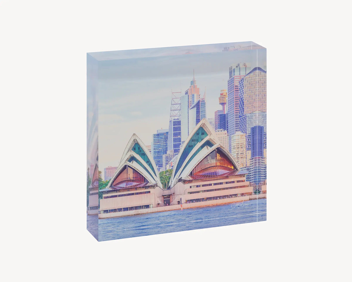 Sydney Views. Acrylic block Opera House Artwork, Sydney.