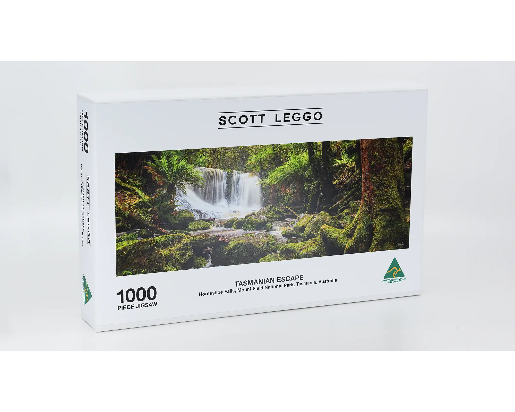 Tasmanian Escape 1000 piece jigsaw puzzle box.