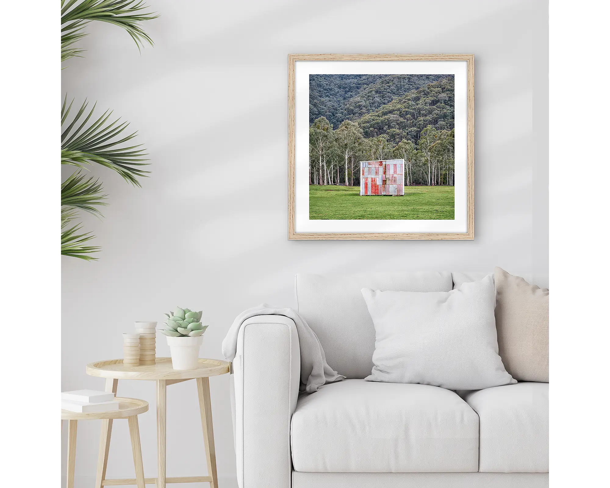 The Box. Farm shed in paddock, Alpine Shire, Victoria.