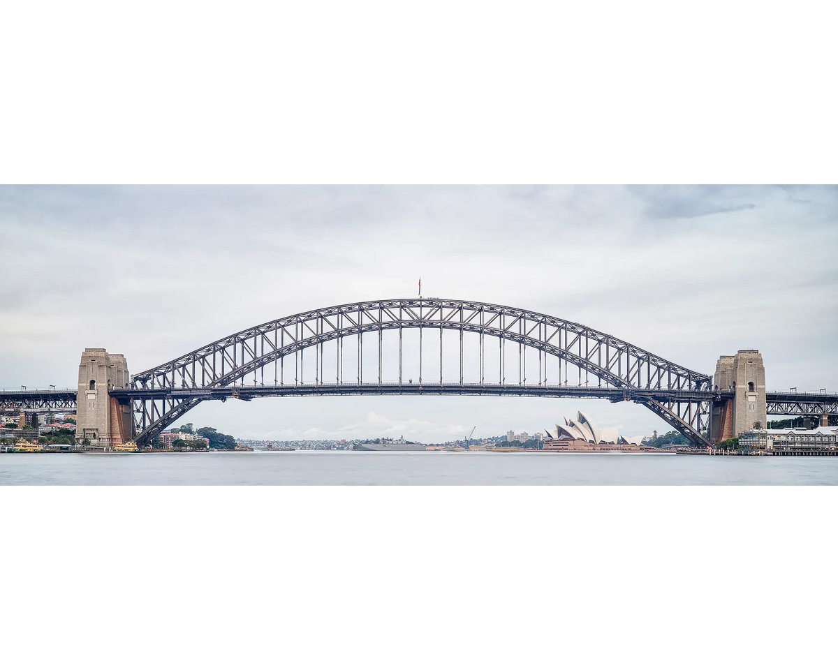 The Coat Hanger. Sydney Harbour Bridge with clouds.