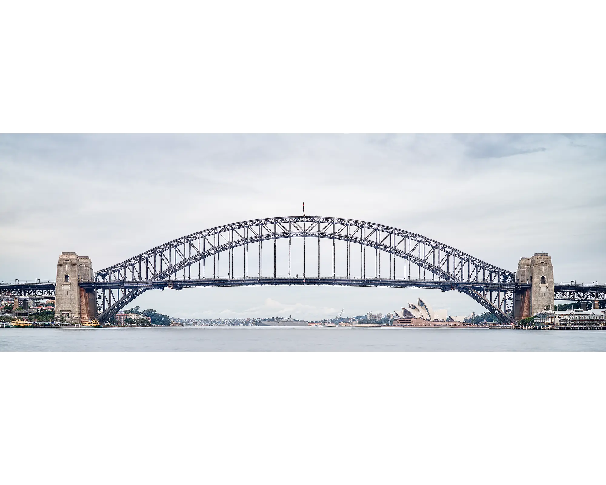 The Coat Hanger. Sydney Harbour Bridge with clouds.