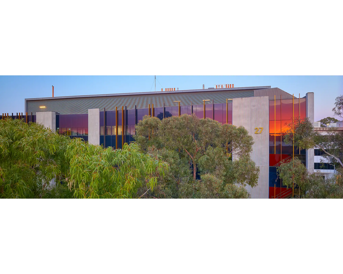 University Of Canberra. Building 27 at sunrise.