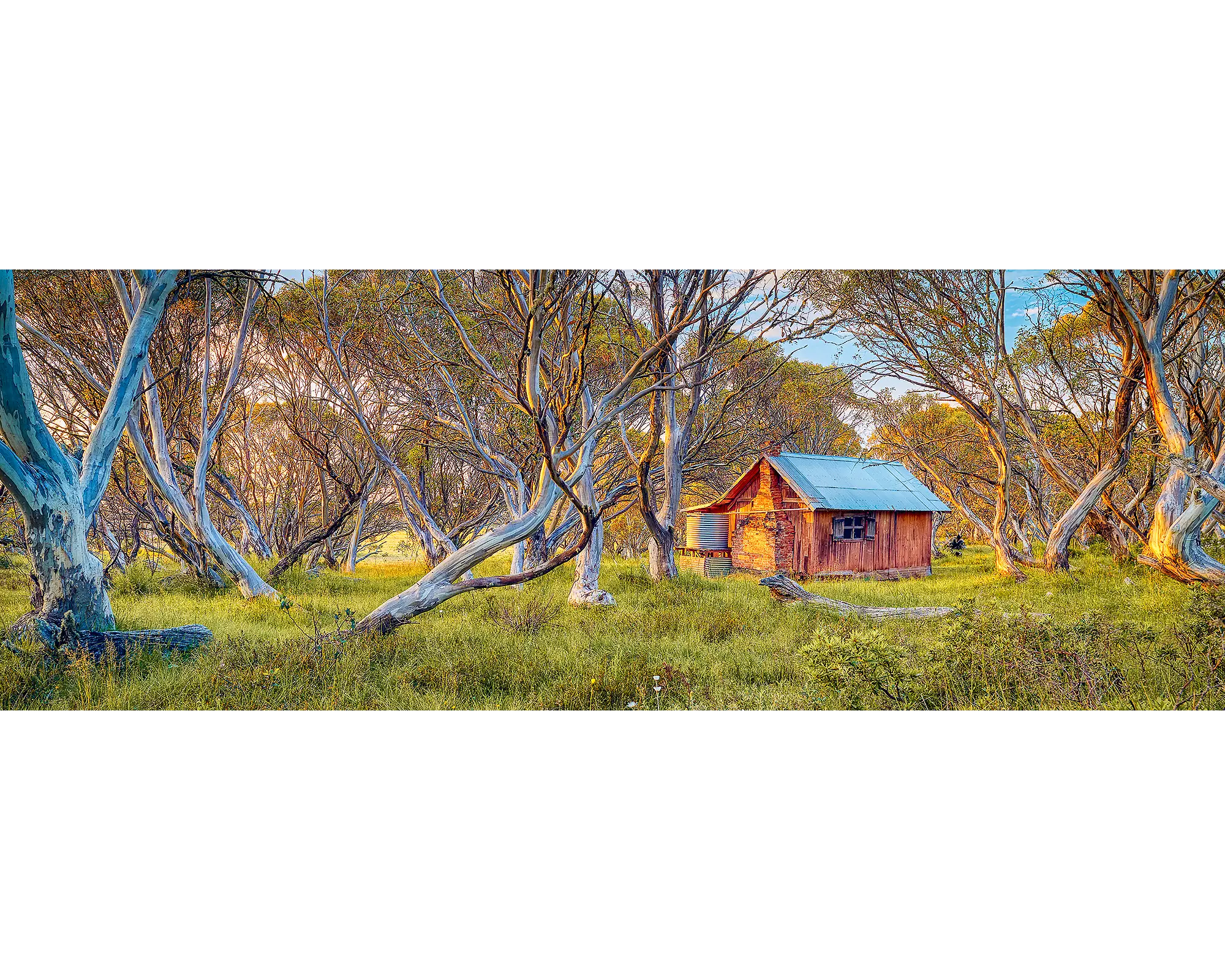 Waking Up acrylic block - JB Hut artwork, Alpine National Park, Victoria. 