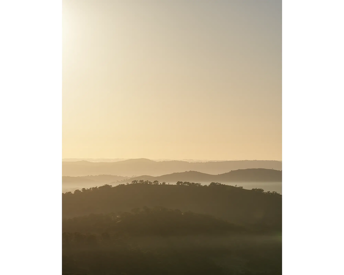 Wanniassa Wakes. Sunrise over Farrer Ridge and Mount Wanniassa, Canberra. 